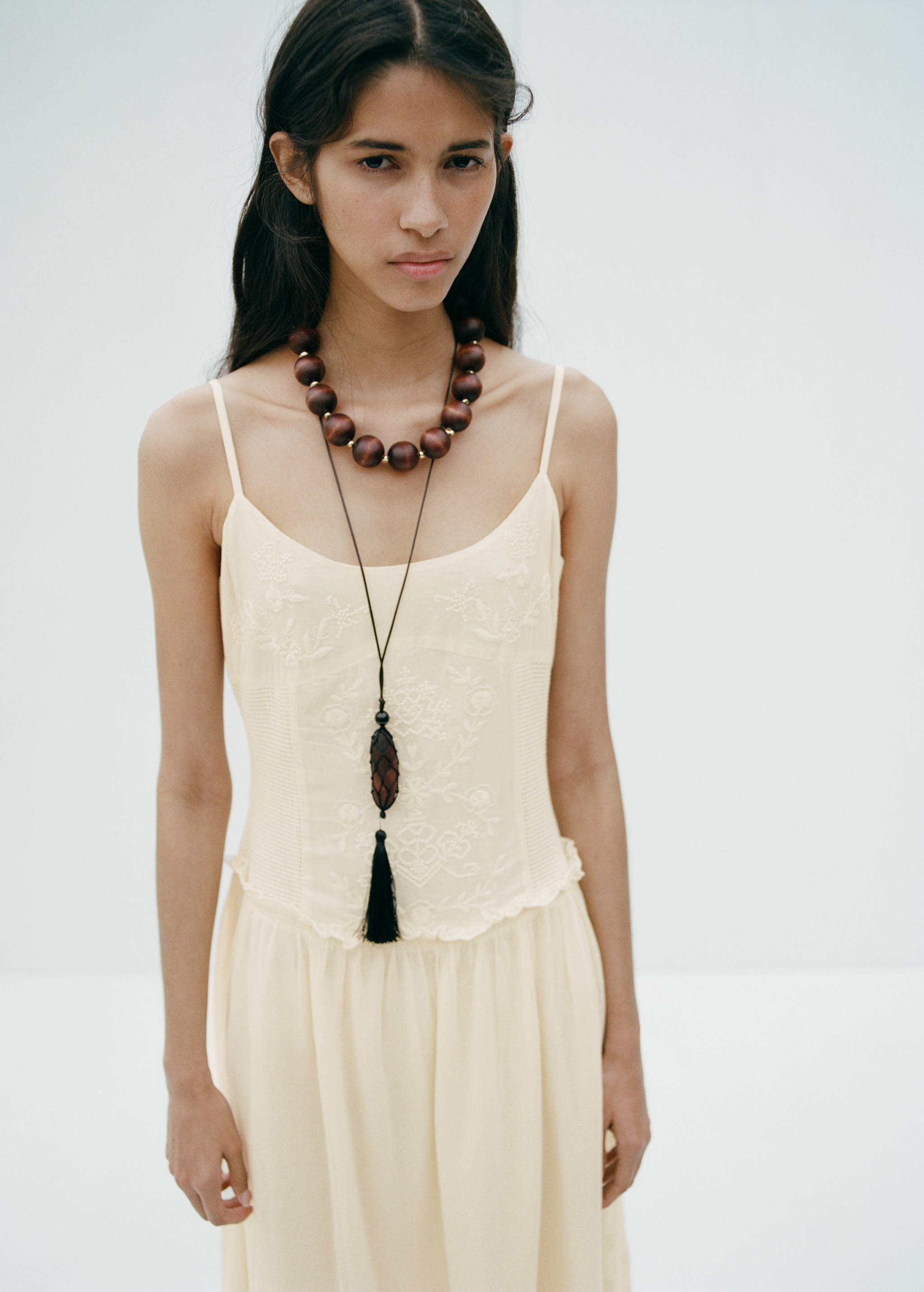 Embroidered detail dress - Details of the article 1