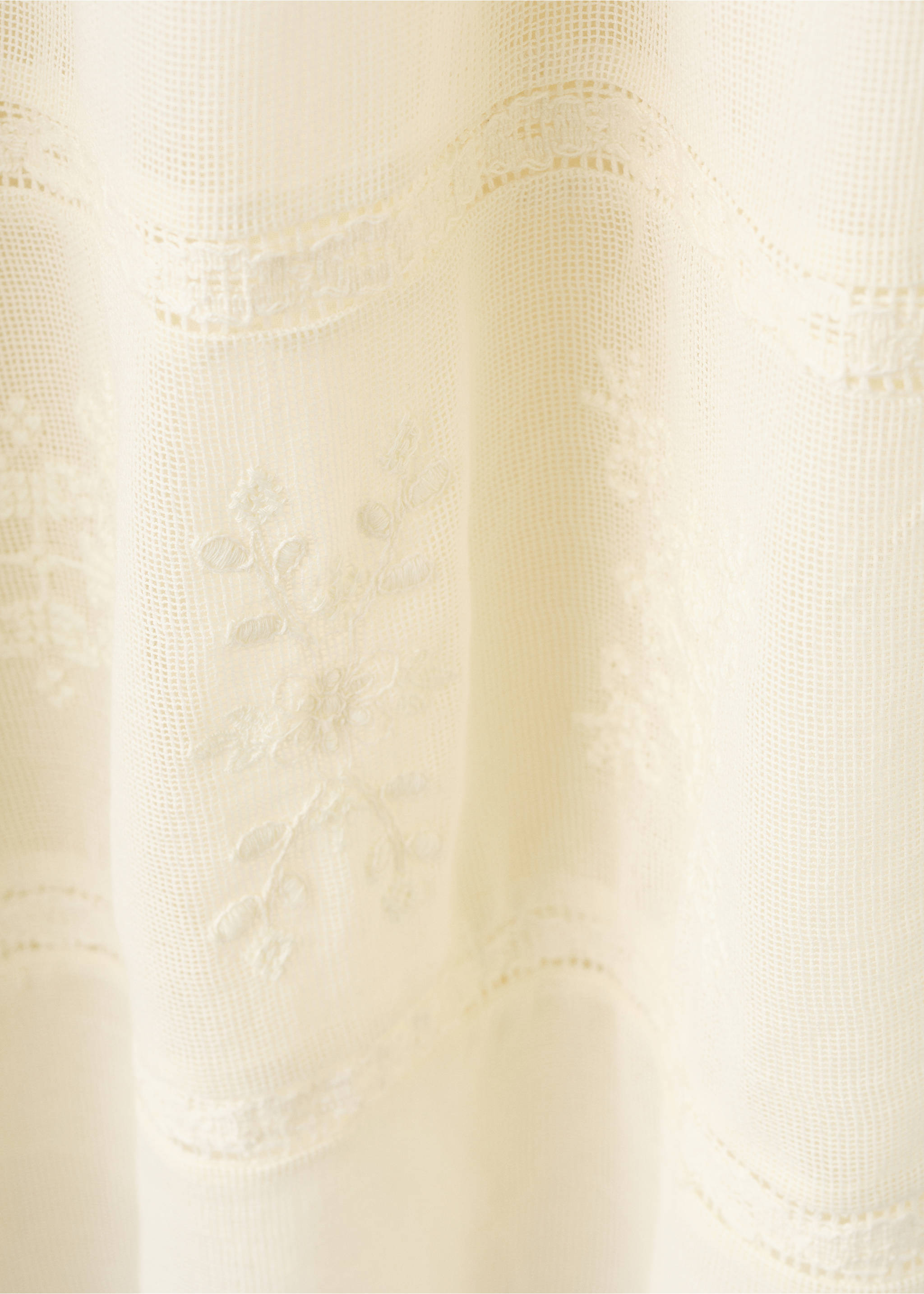 Embroidered detail dress - Details of the article 8, Off White. Ref: 27009084-00.
