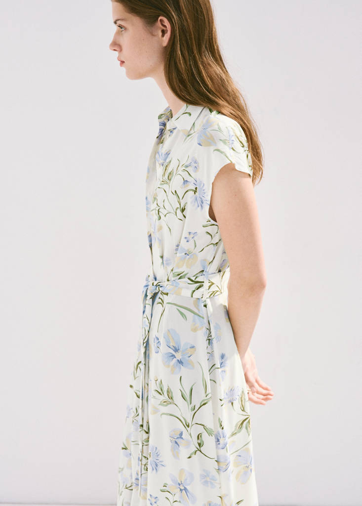 Vestido camisero estampado floral