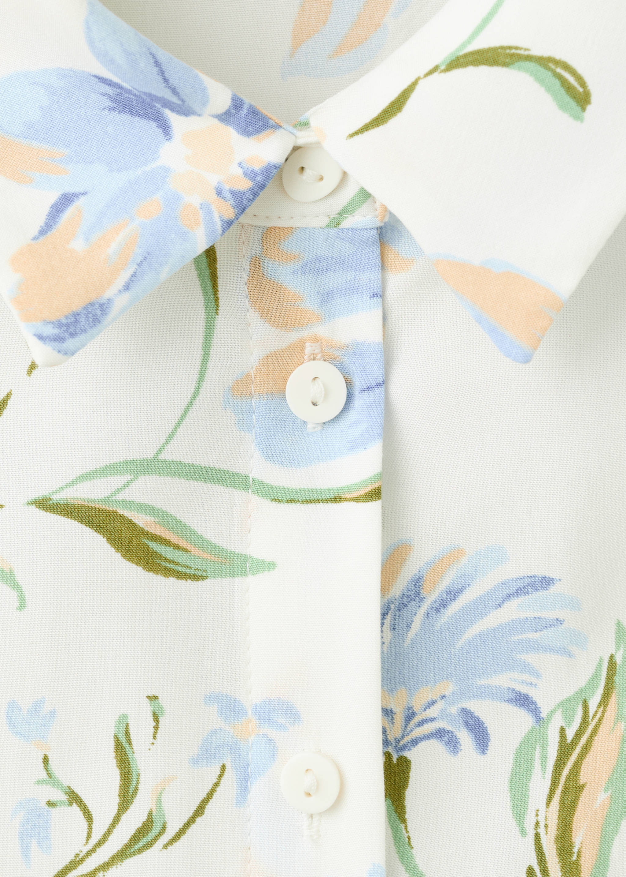 Floral-print shirt-style dress - Details of the article 8