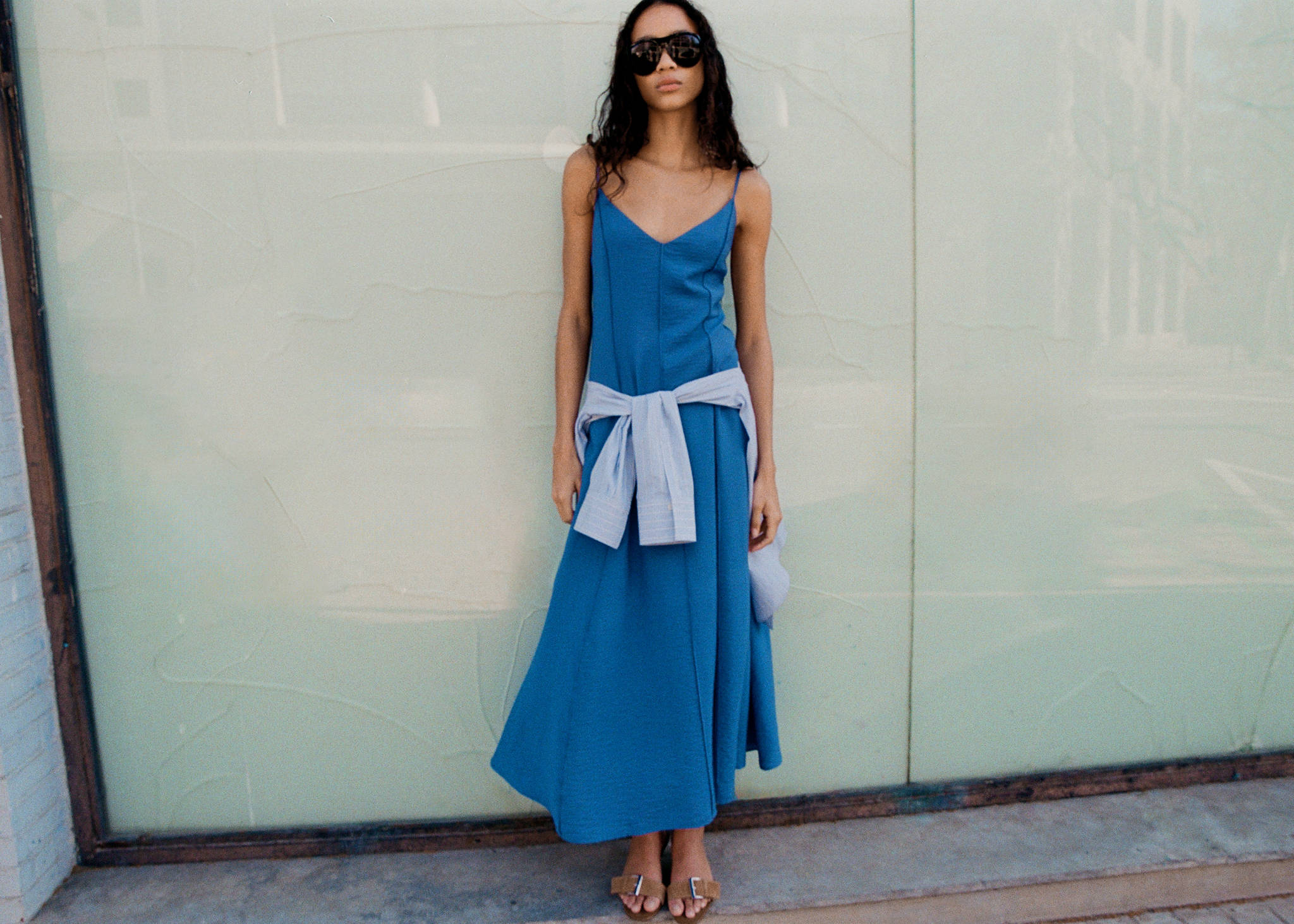 Midi dress with stitch detailing - Panoramic plane