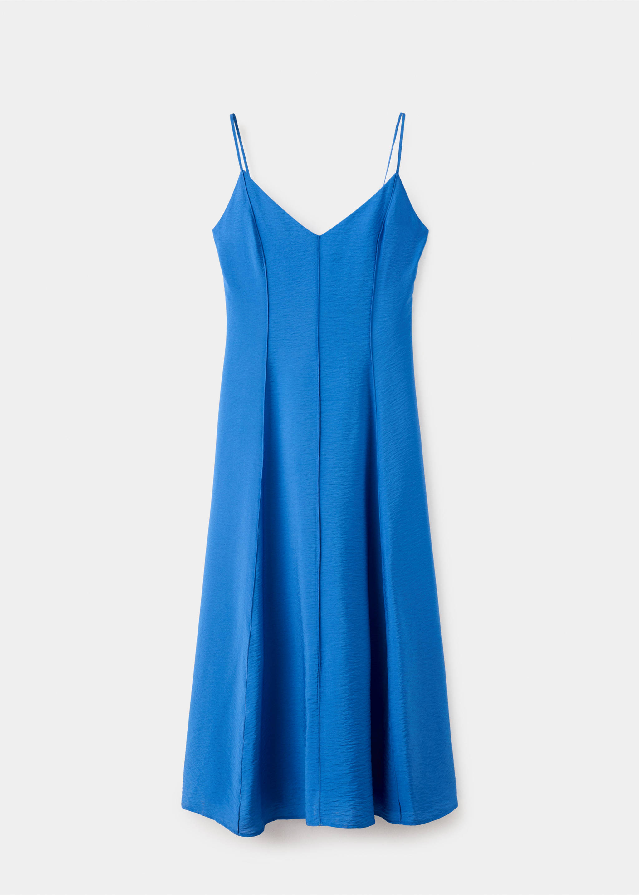 Robe midi avec détail de coutures - Article sans modèle, Bleu. Ref: 27009086-00.