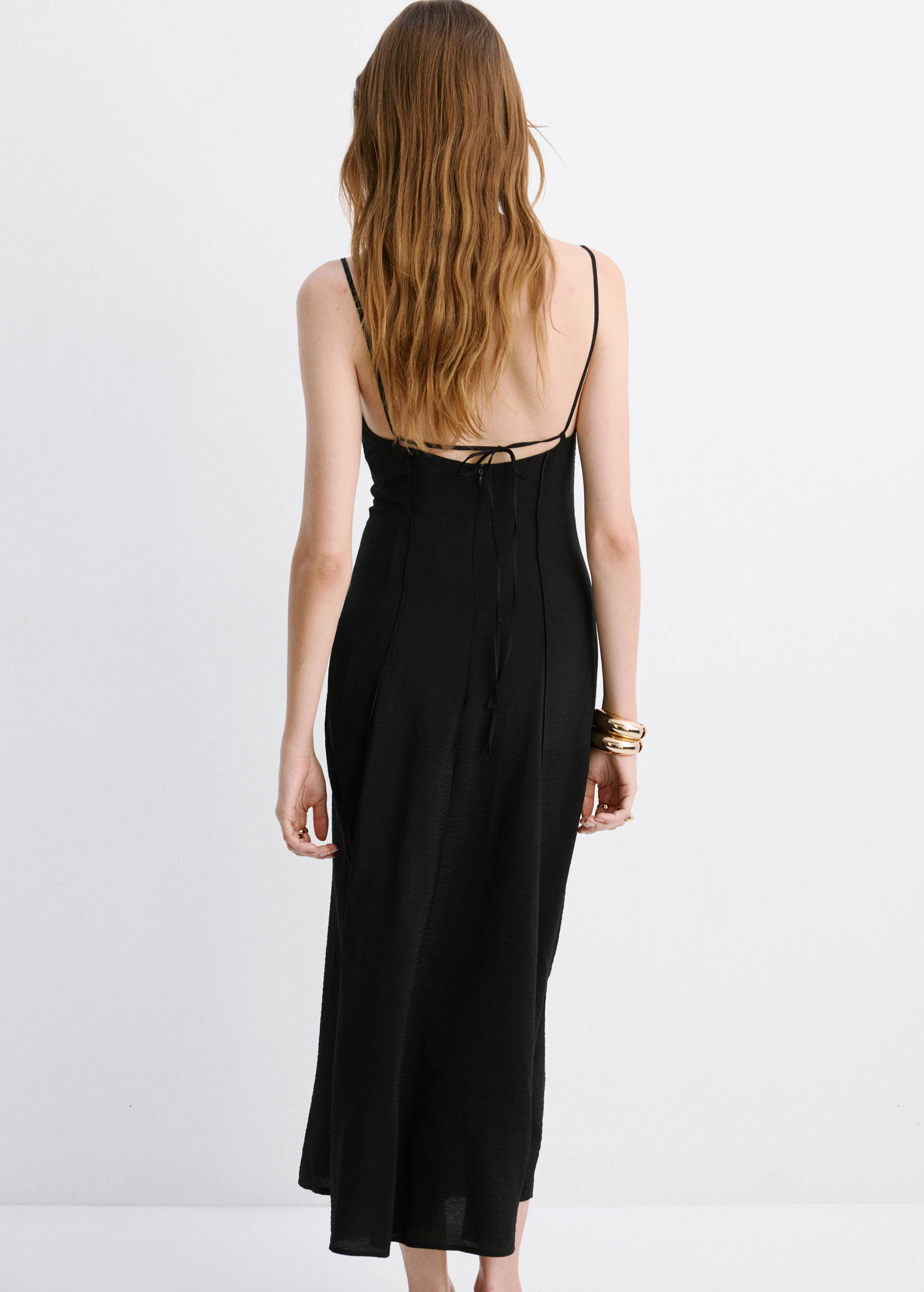 Midi dress with stitch detailing - Reverse of the article