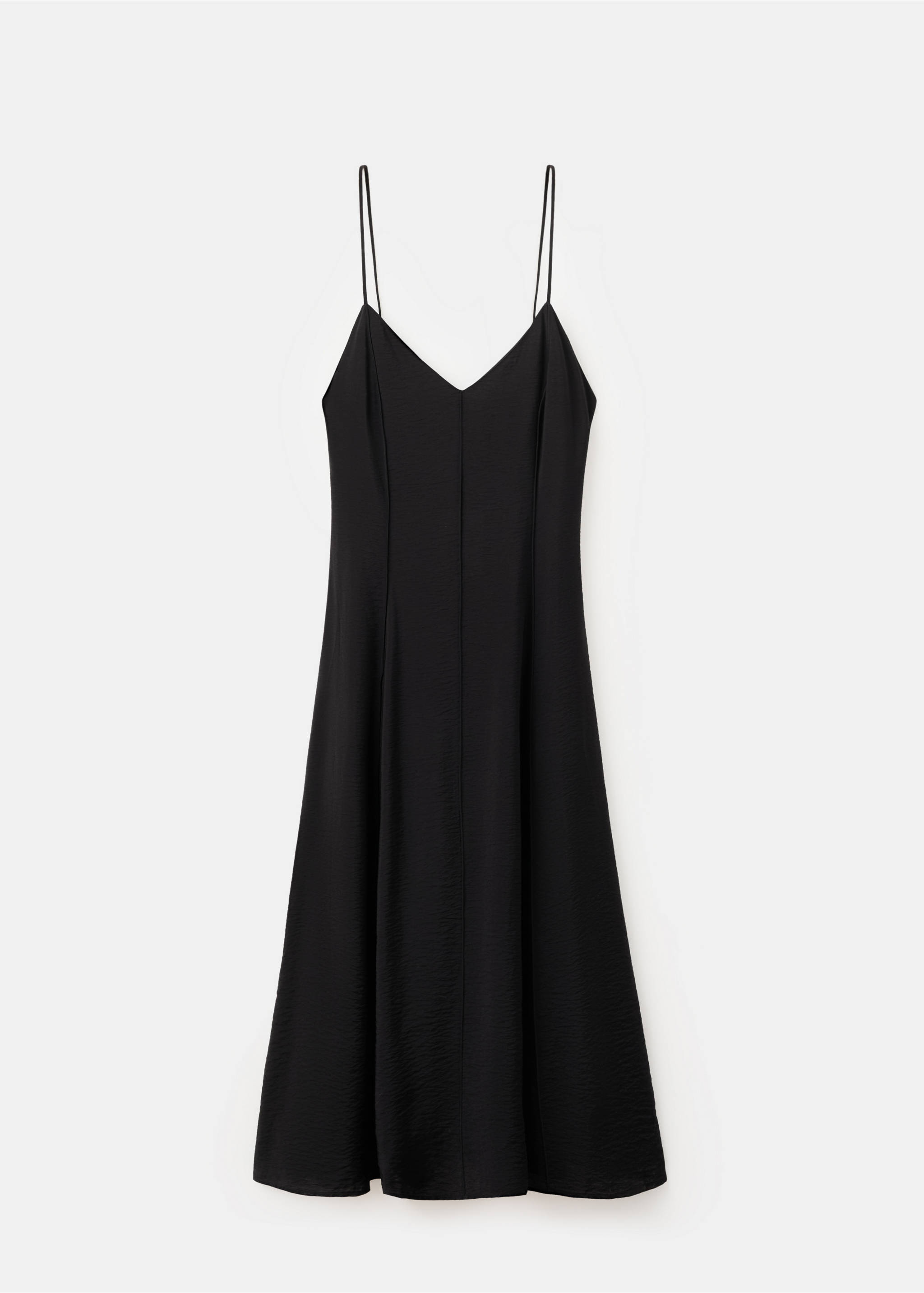Midi dress with stitch detailing - Article without model, Black. Ref: 27009086-00.