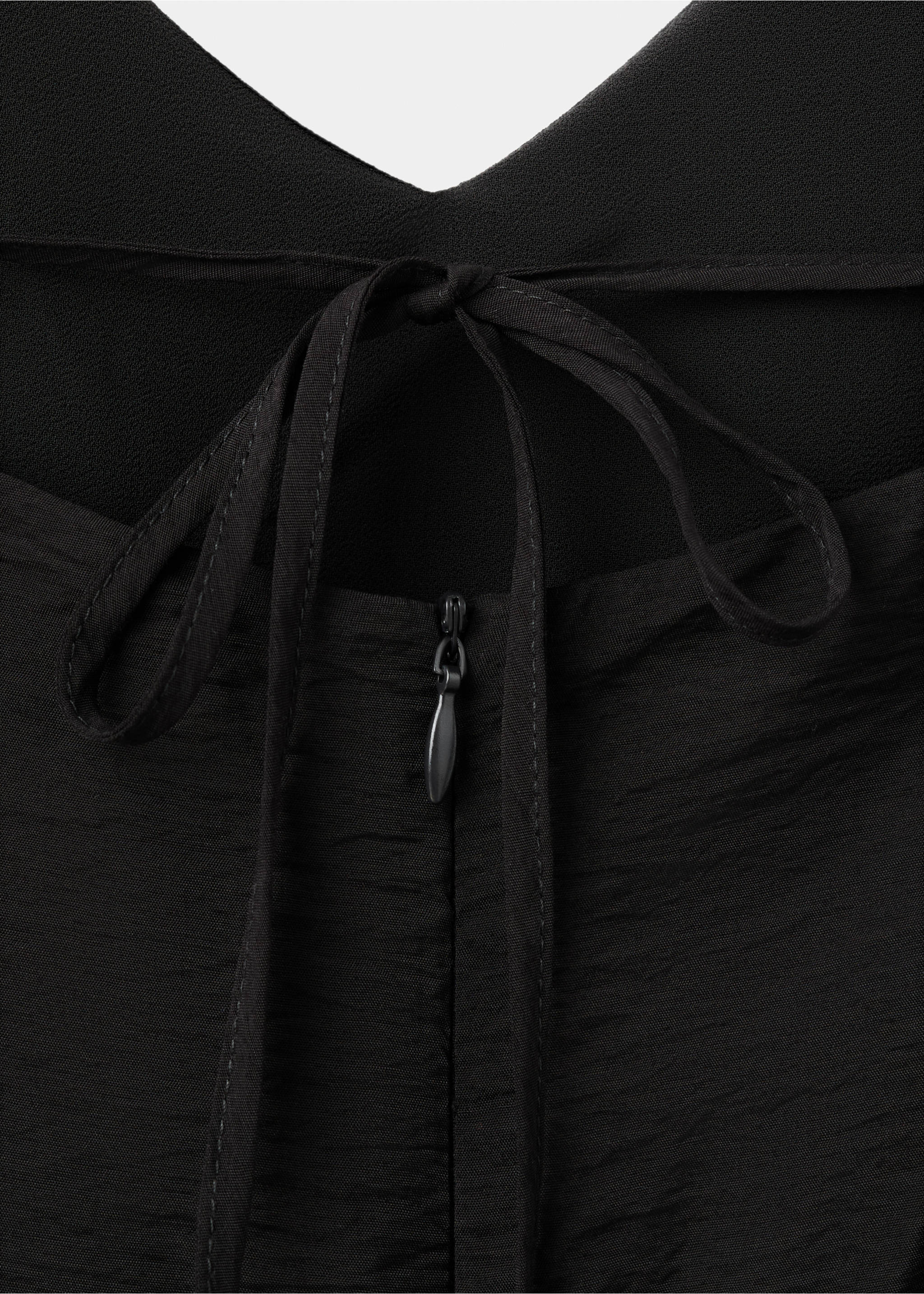 Midi dress with stitch detailing - Details of the article 0, Black. Ref: 27009086-00.