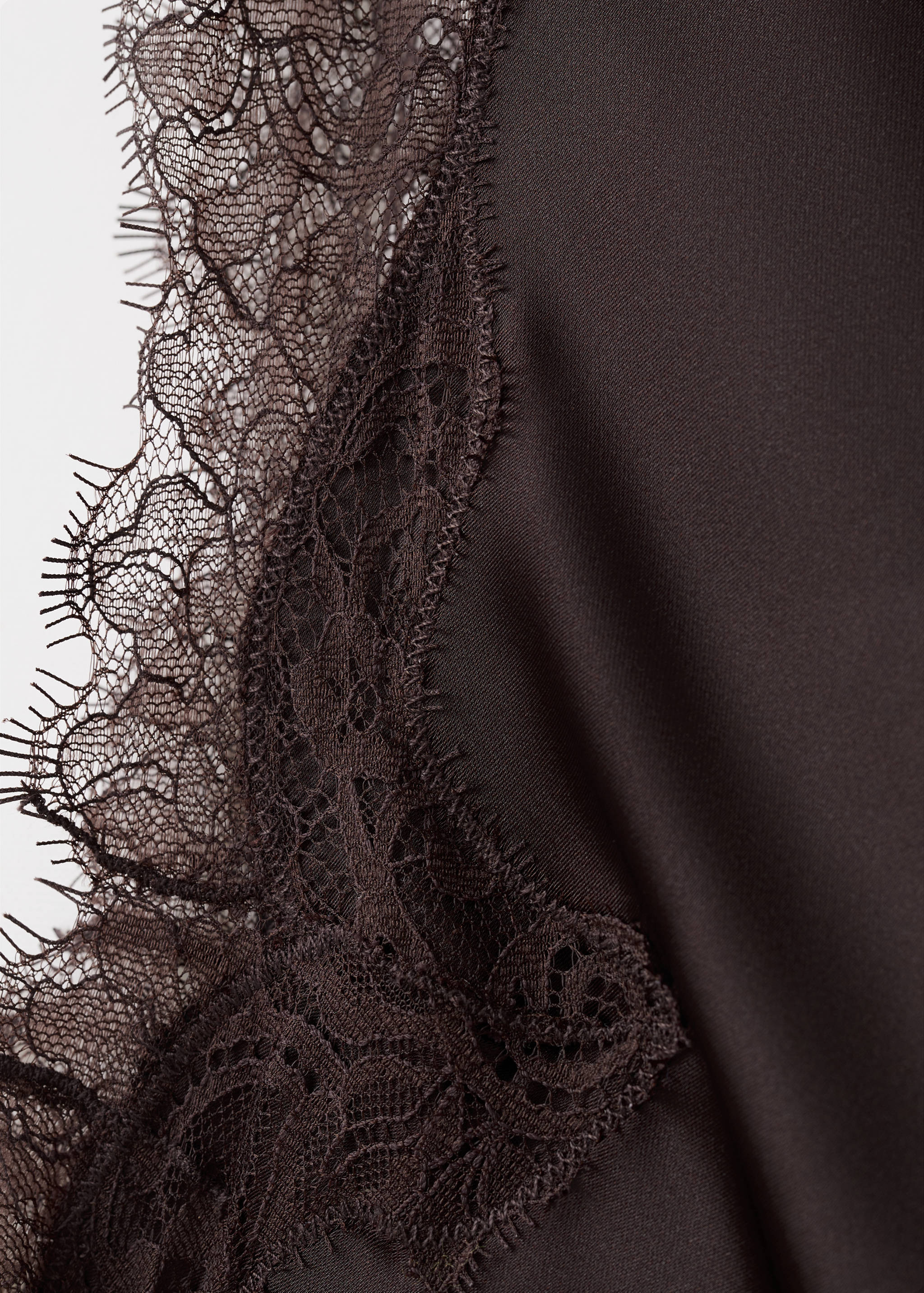 Asymmetric satin lace dress - Details of the article 8