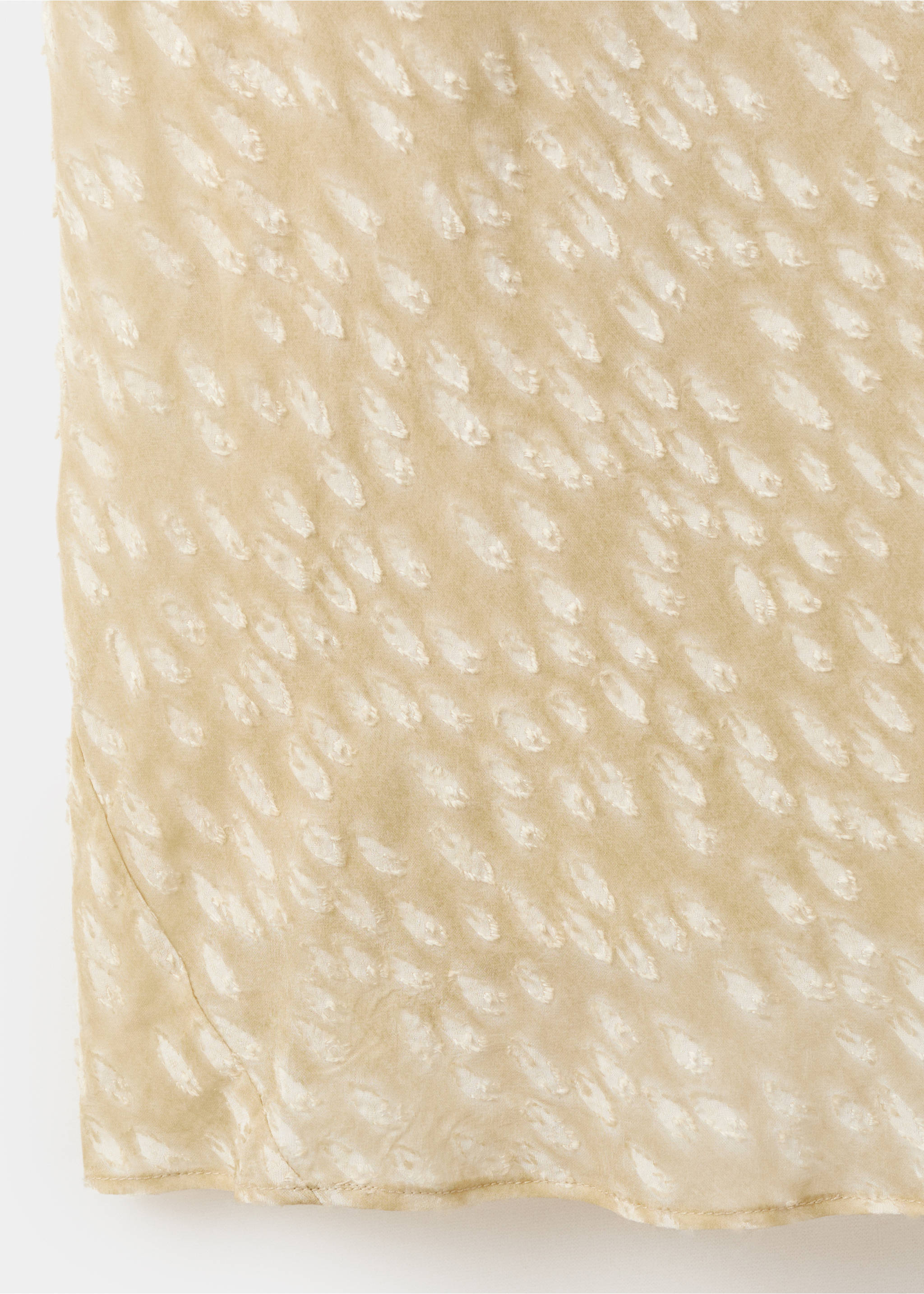 Long dress with draped neck - Details of the article 0, Beige. Ref: 27009088-00.