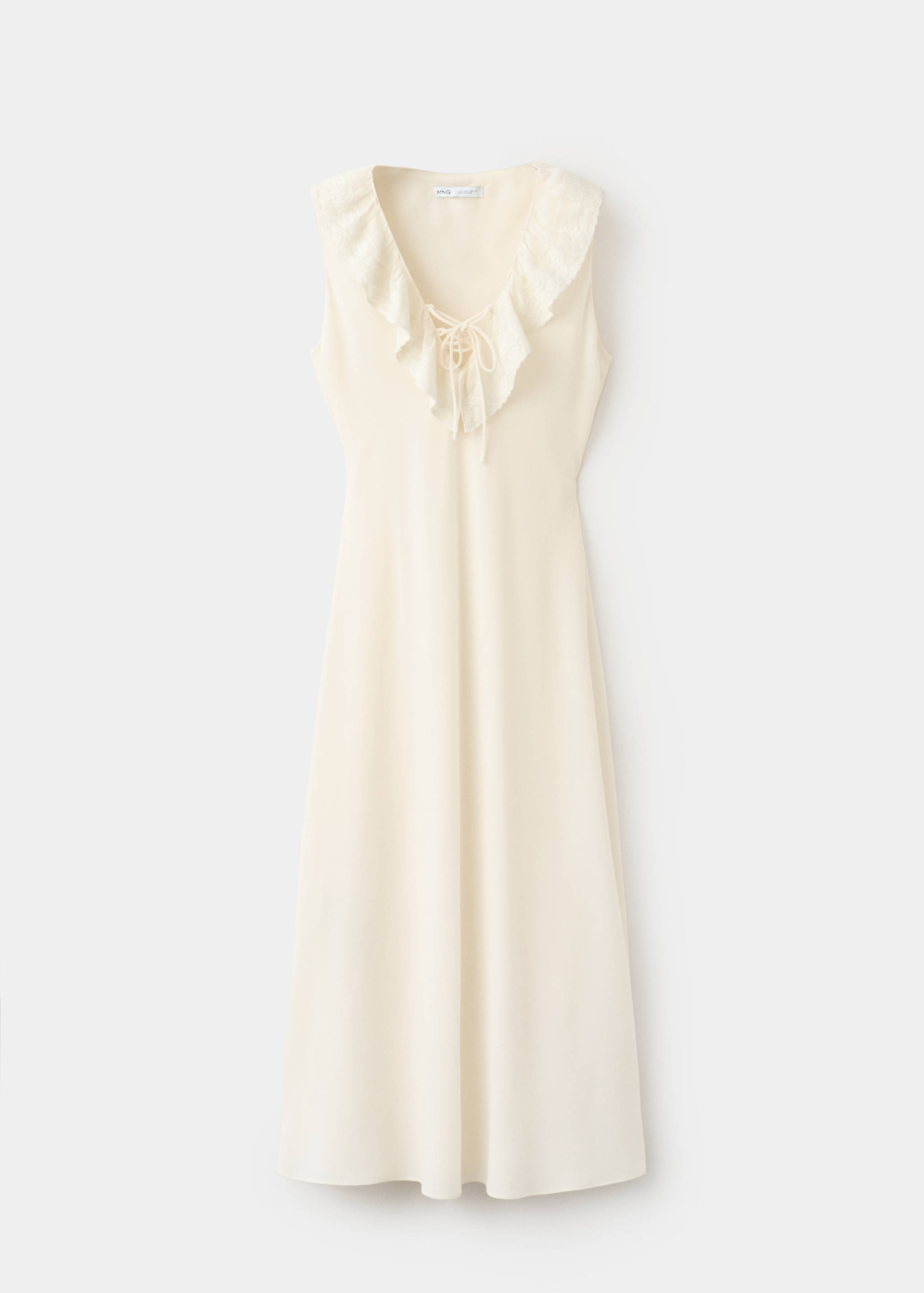 Kleid mit V-Ausschnitt und Volants - Artikel ohne Model
