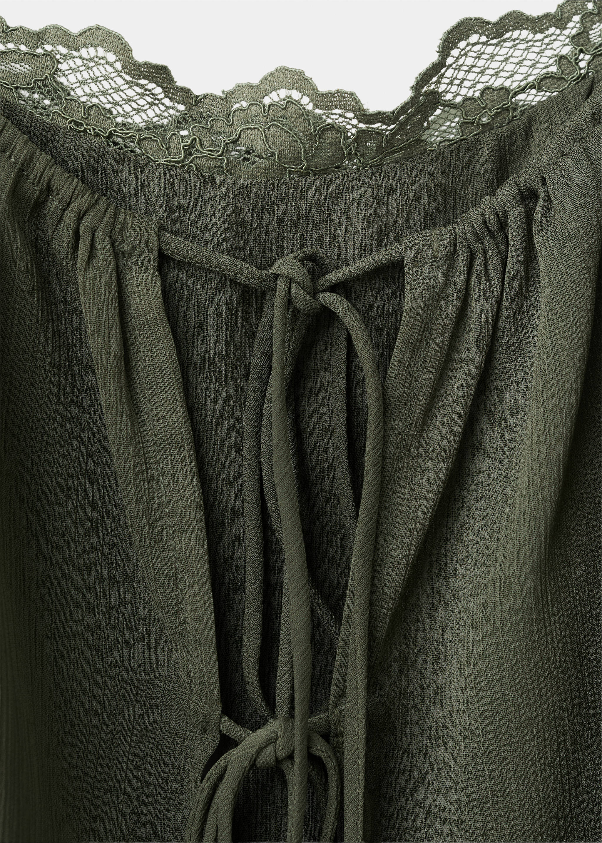 Robe courte à volants - Détail de l'article 8, Vert. Ref: 27009092-00.