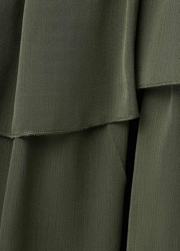 Short ruffled dress — Green