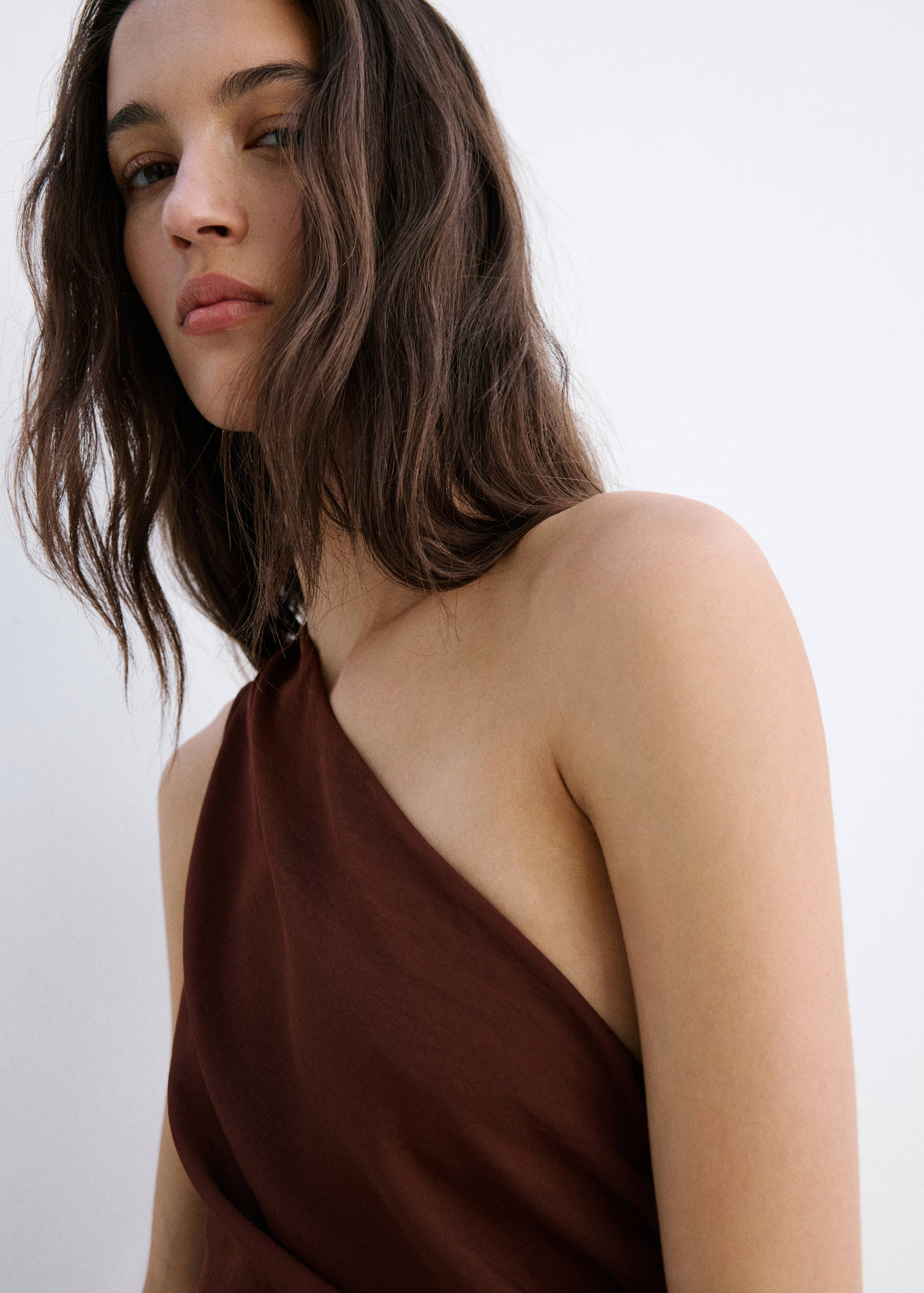 Asymmetrical dress with scarf - Details of the article 1