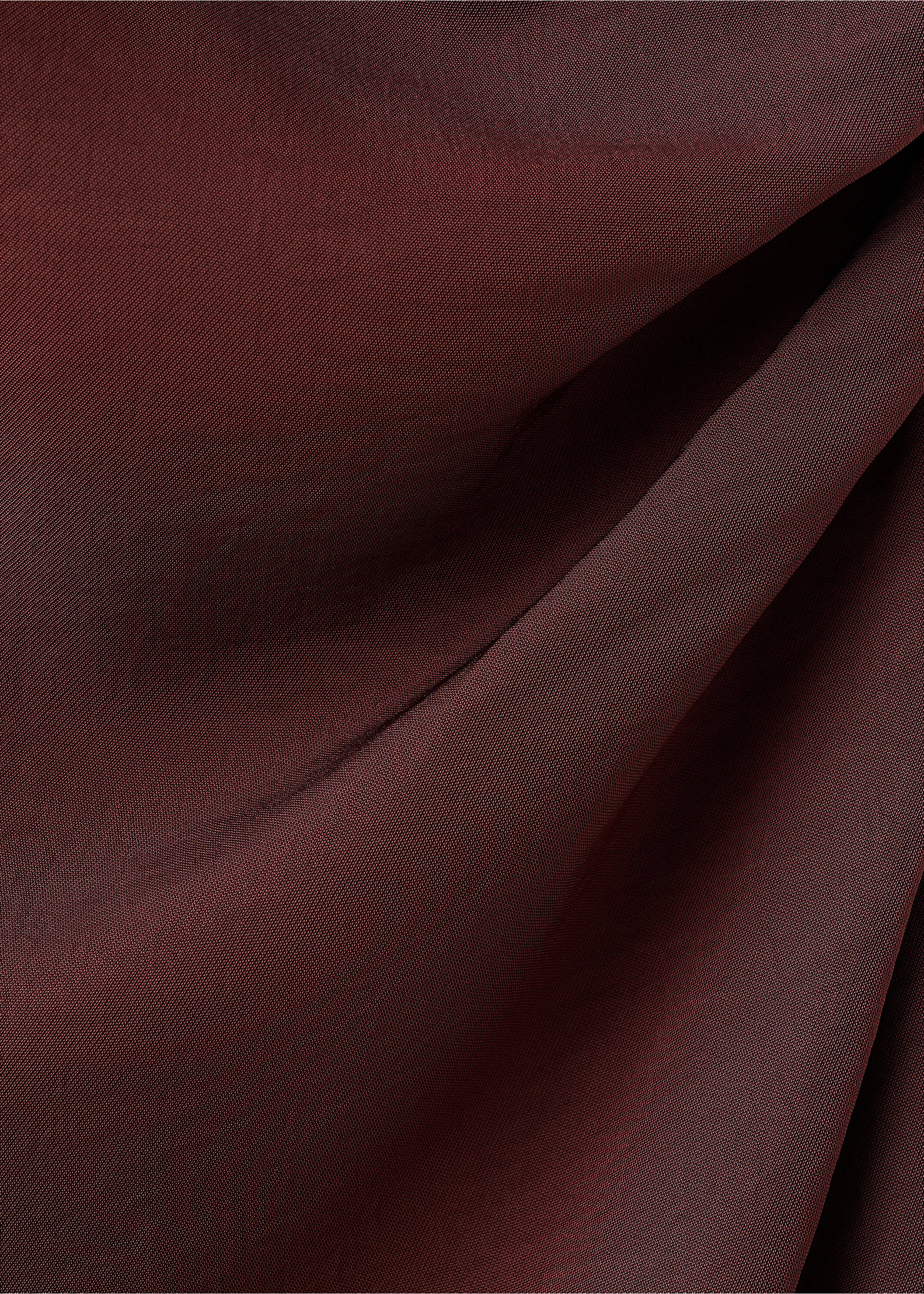 Asymmetrical dress with scarf - Details of the article 8, Brown. Ref: 27009094-00.