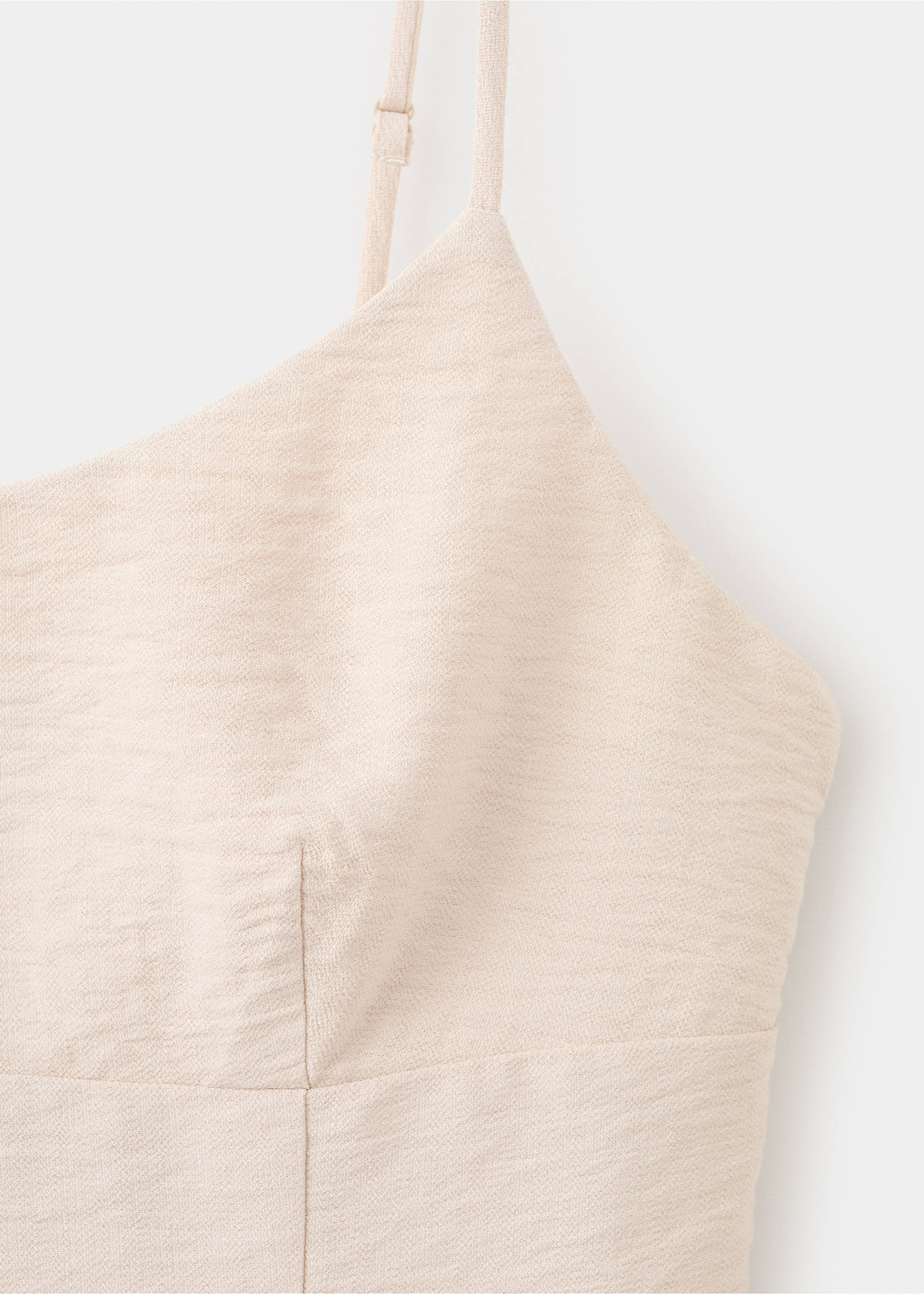 Short flowy dress - Details of the article 8, Sand. Ref: 27009095-00.