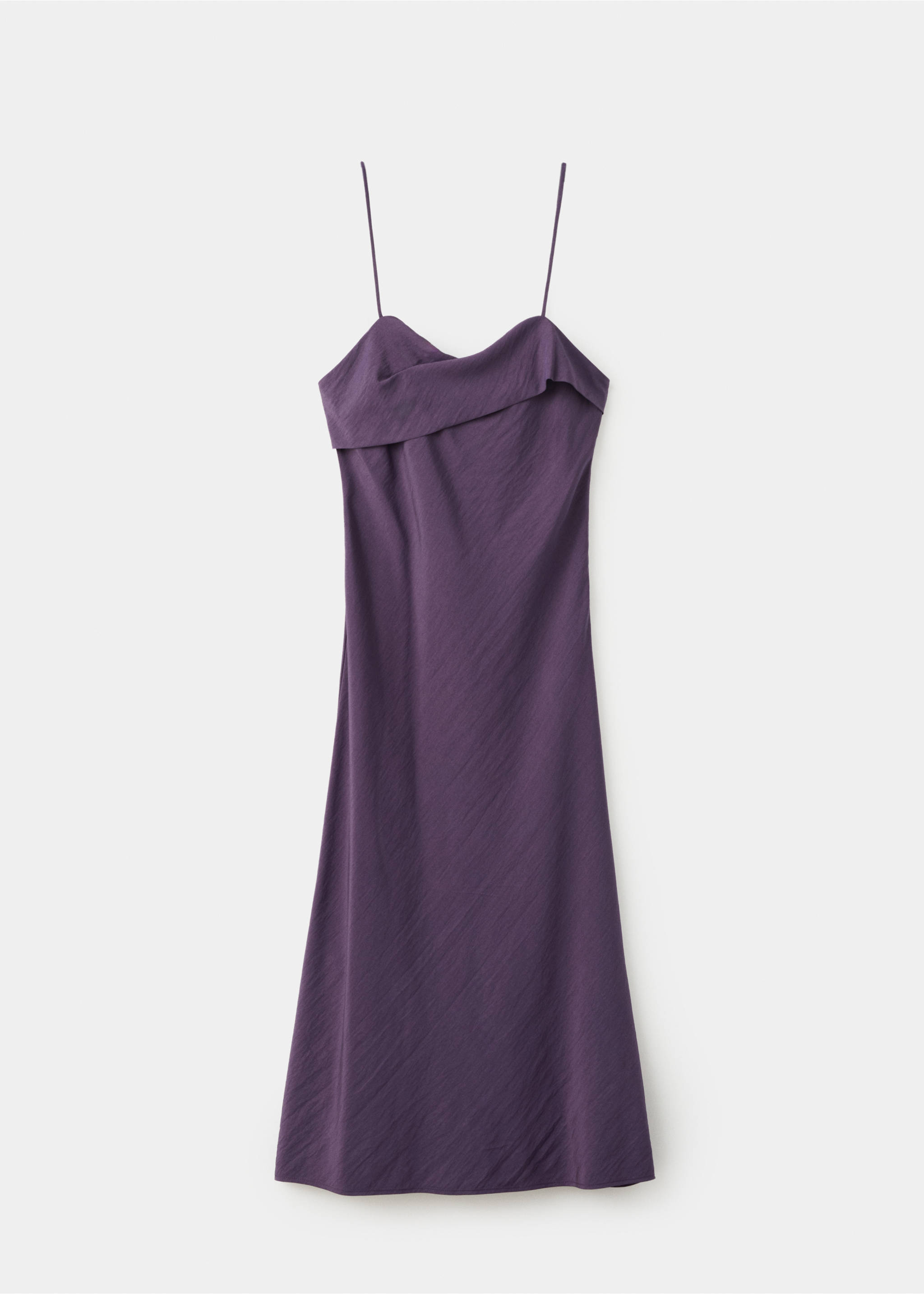 Midi dress with a crossover neckline - Article without model, Lilac. Ref: 27009096-00.