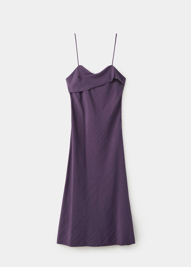 Midi dress with a wrap neckline — Lilac