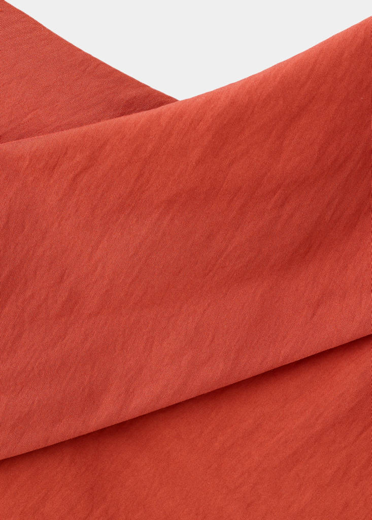 Midi dress with a wrap neckline — Red