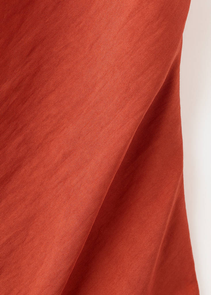 Midi dress with a wrap neckline — Red