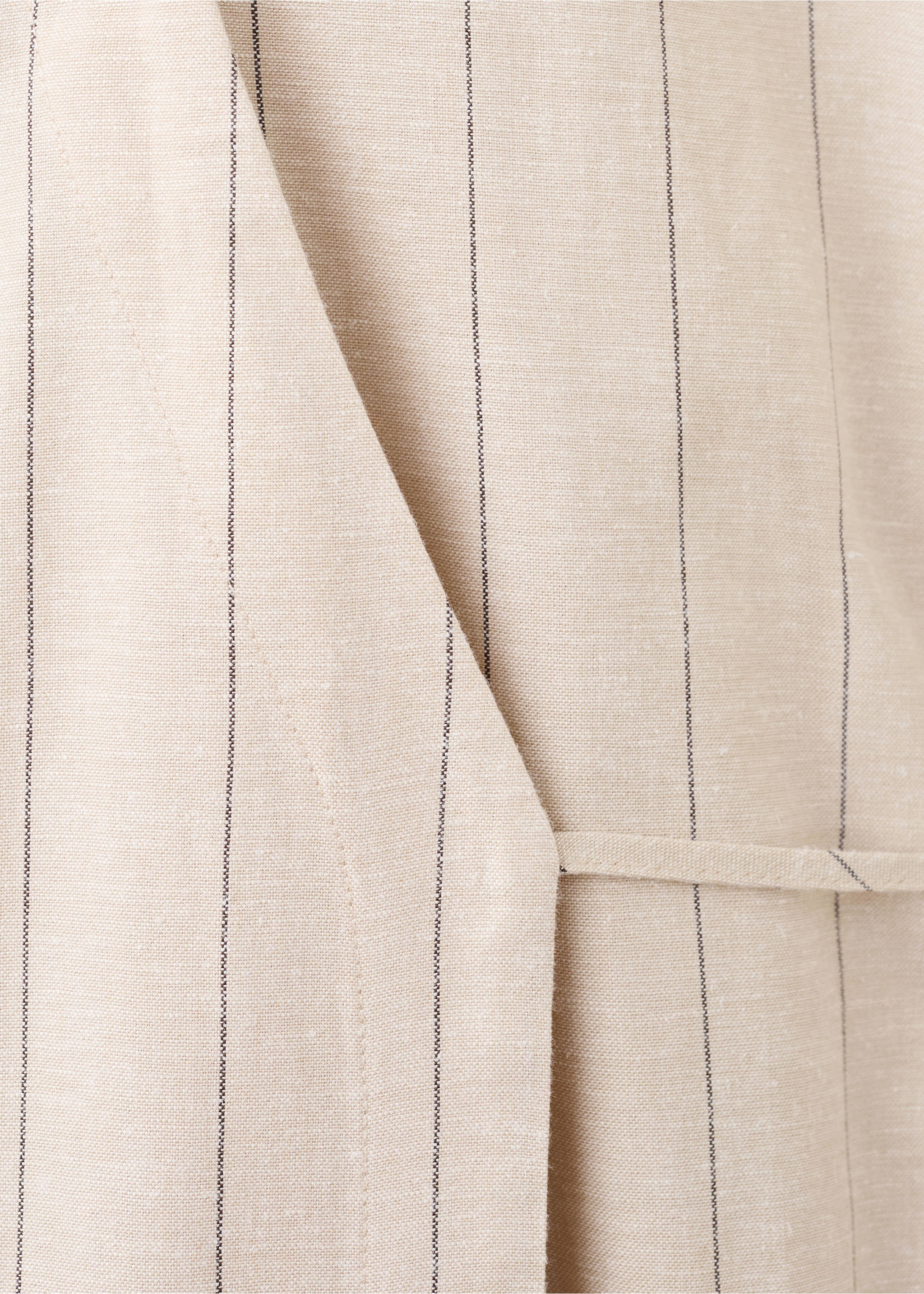 Striped shirt dress - Details of the article 8, Brown. Ref: 27009097-00.