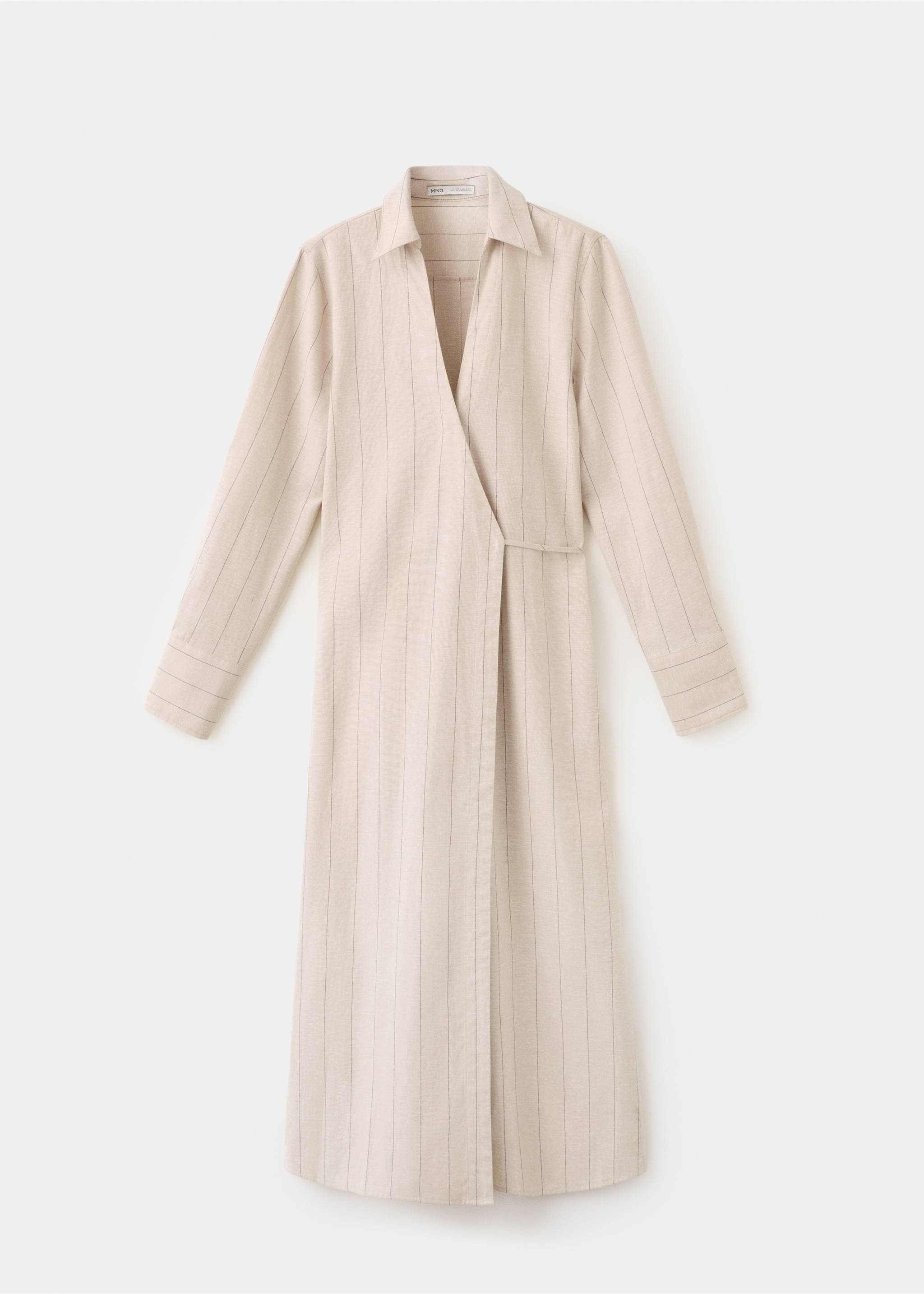 Striped shirt dress - Article without model, Brown. Ref: 27009097-00.