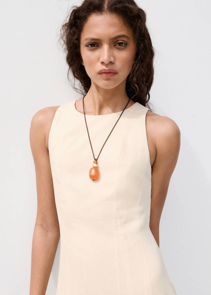 A-line linen dress