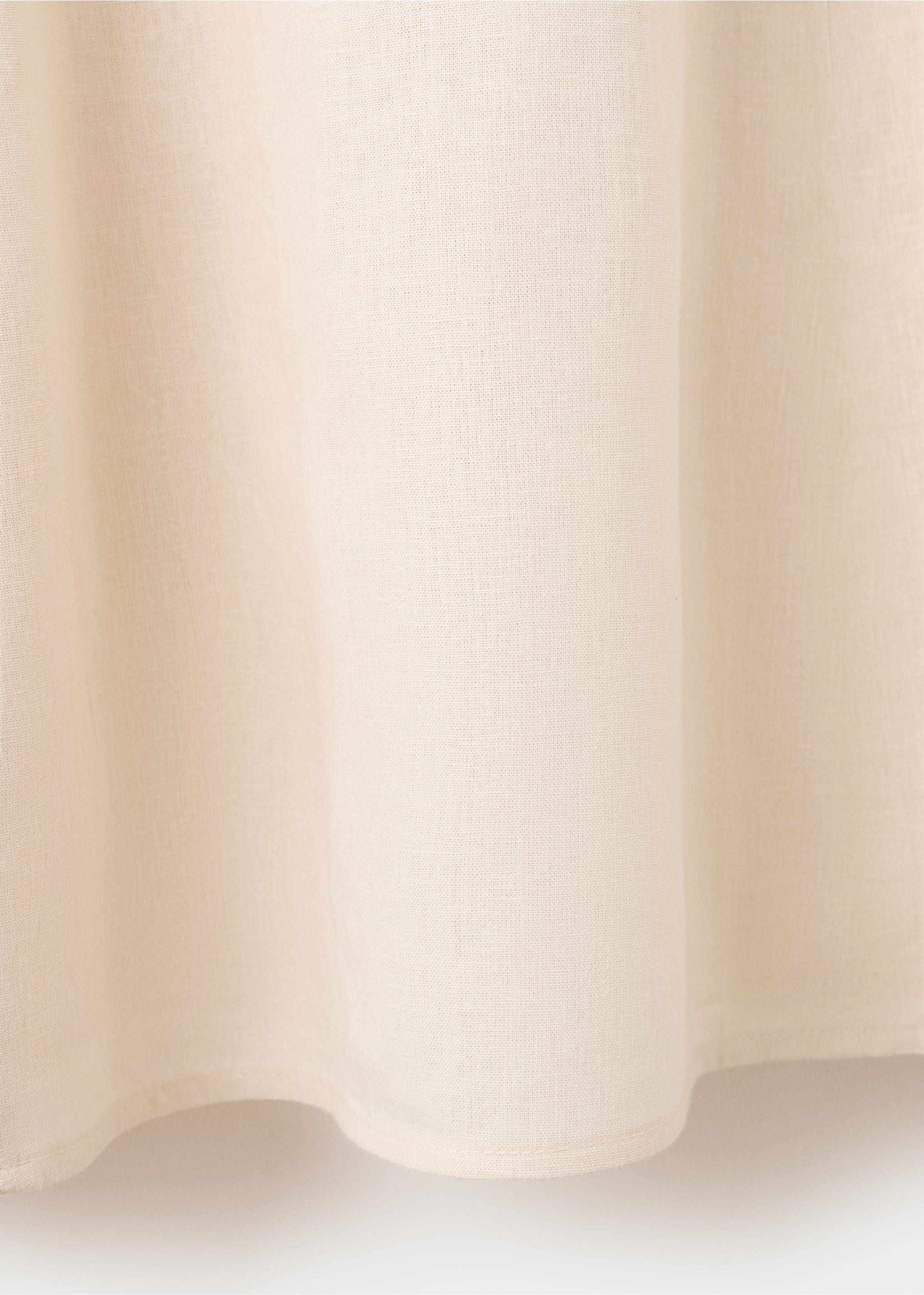 A-line linen dress - Details of the article 0, Ecru. Ref: 27009098-00.