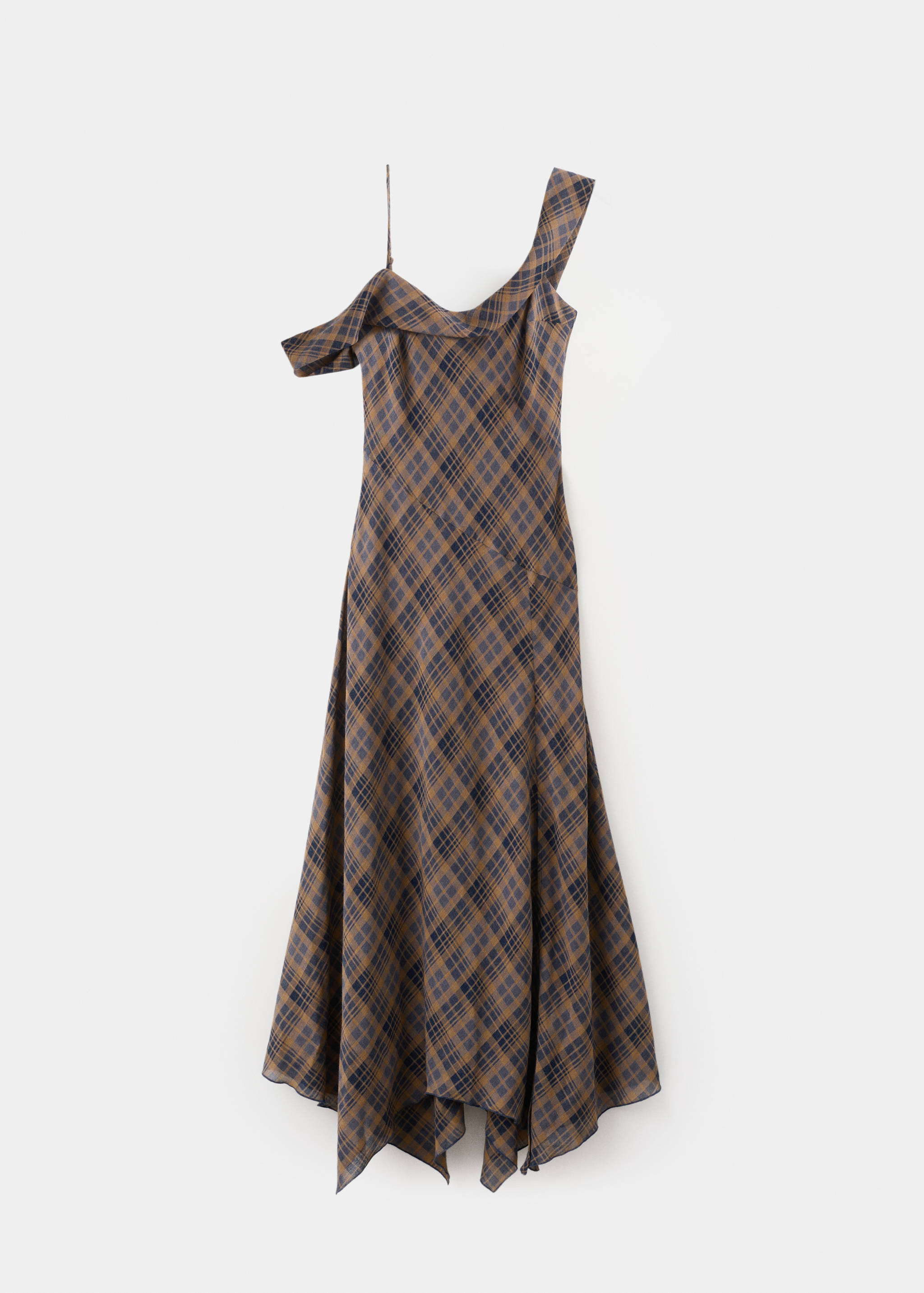 Check asymmetrical dress - Article without model