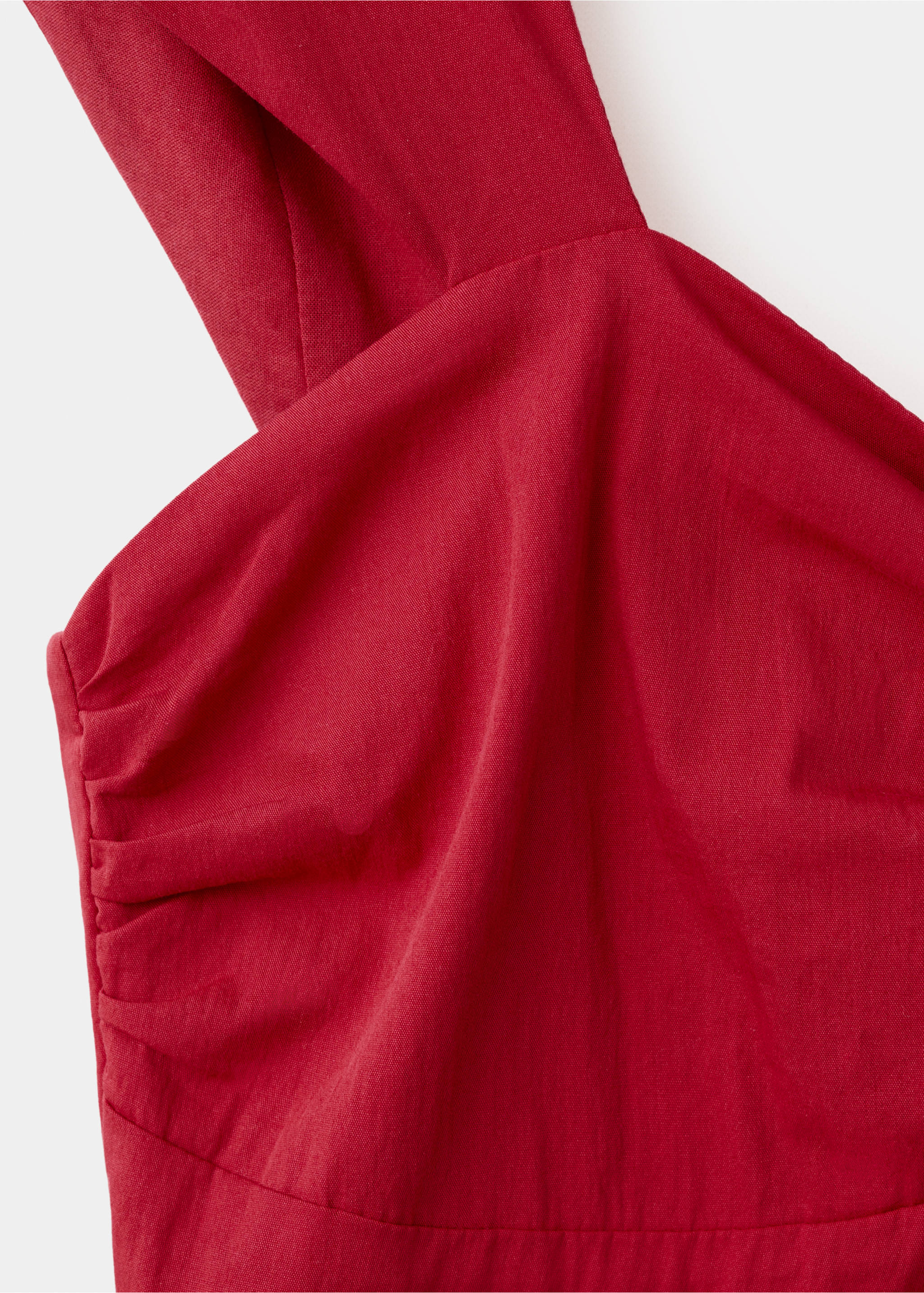 Midi-dress with open back - Details of the article 8, Red. Ref: 27009103-00.