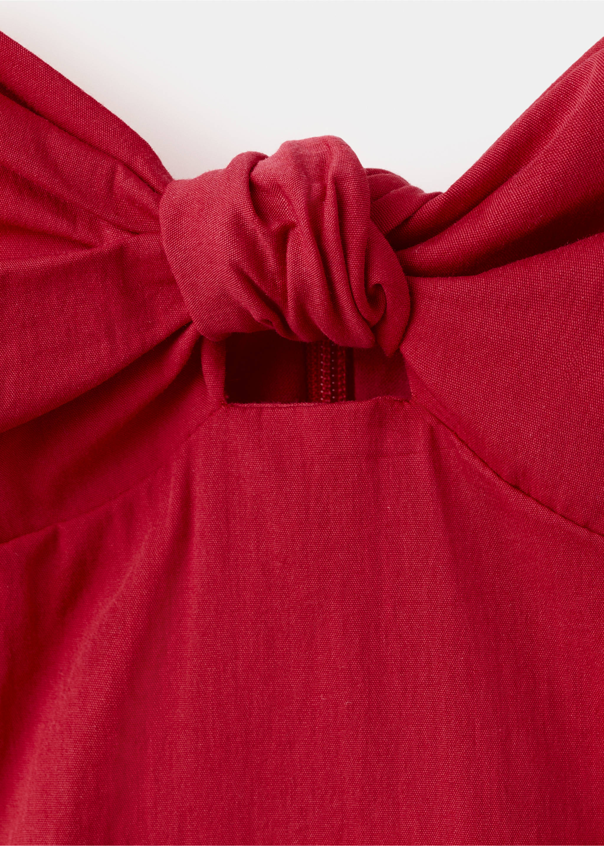 Midi-dress with open back - Details of the article 0, Red. Ref: 27009103-00.