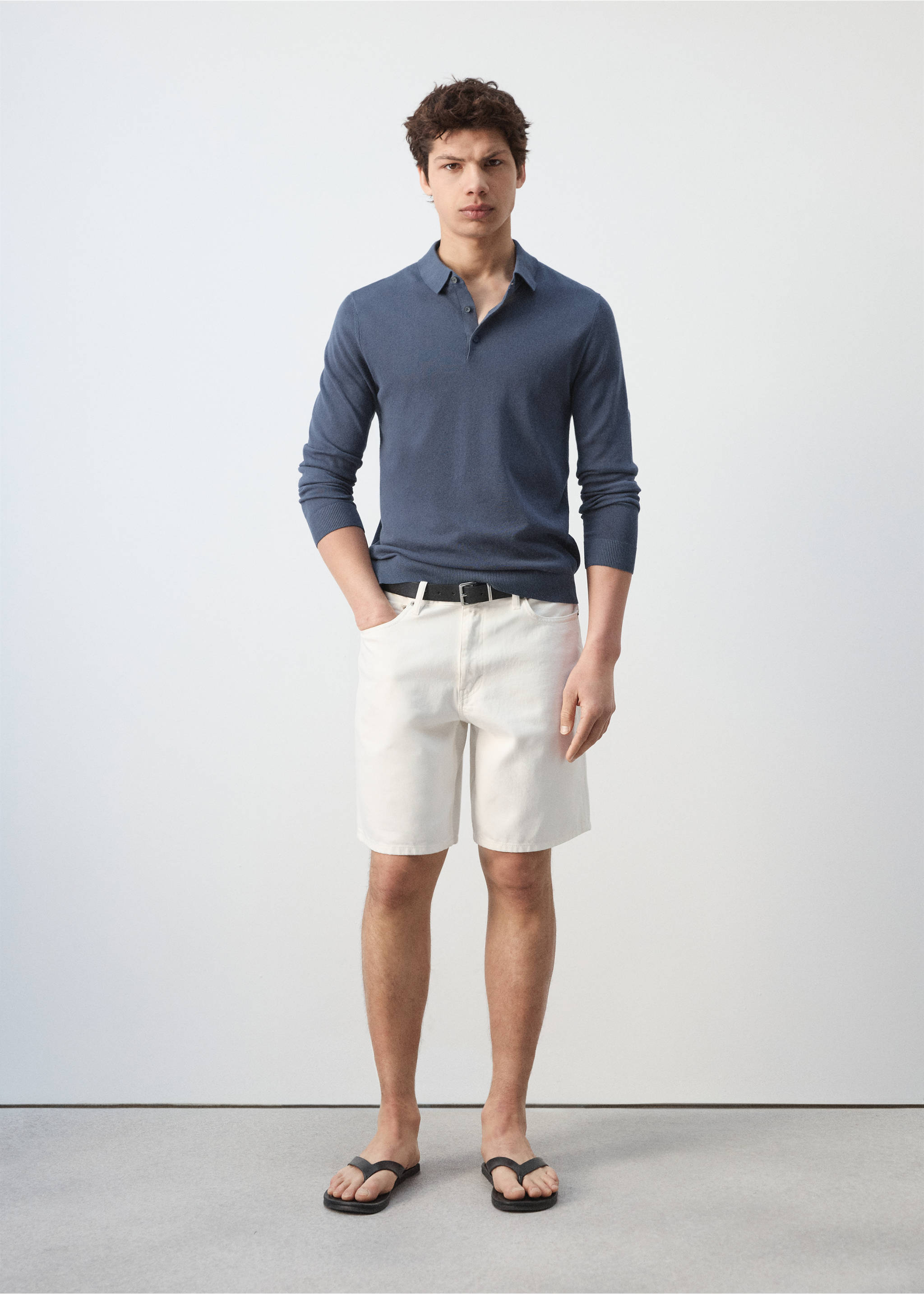 Polo pedrosa - Plano general, Azul indigo. Ref: 27009211-00.