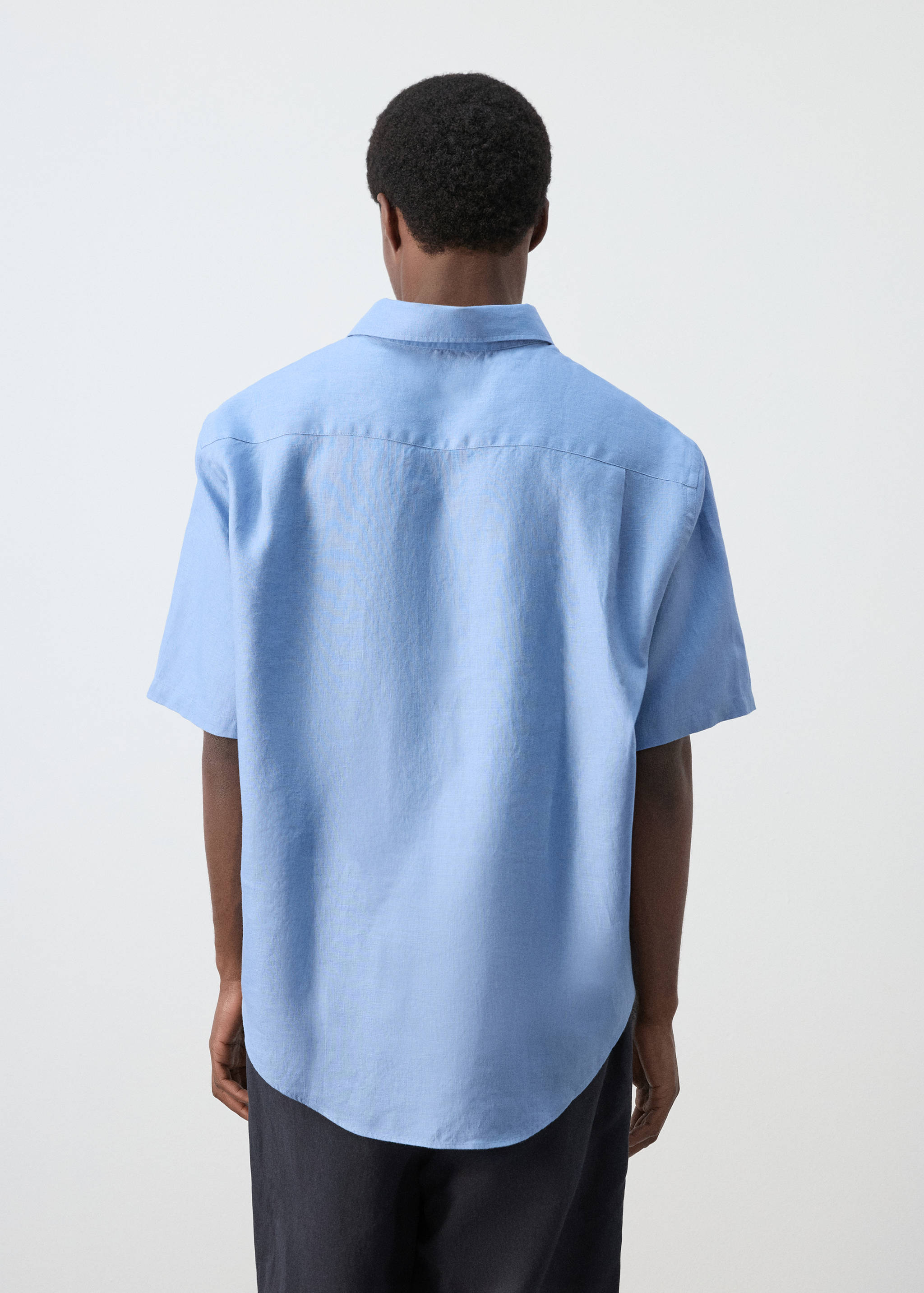 Camisa 100% linho de manga curta - Verso do artigo