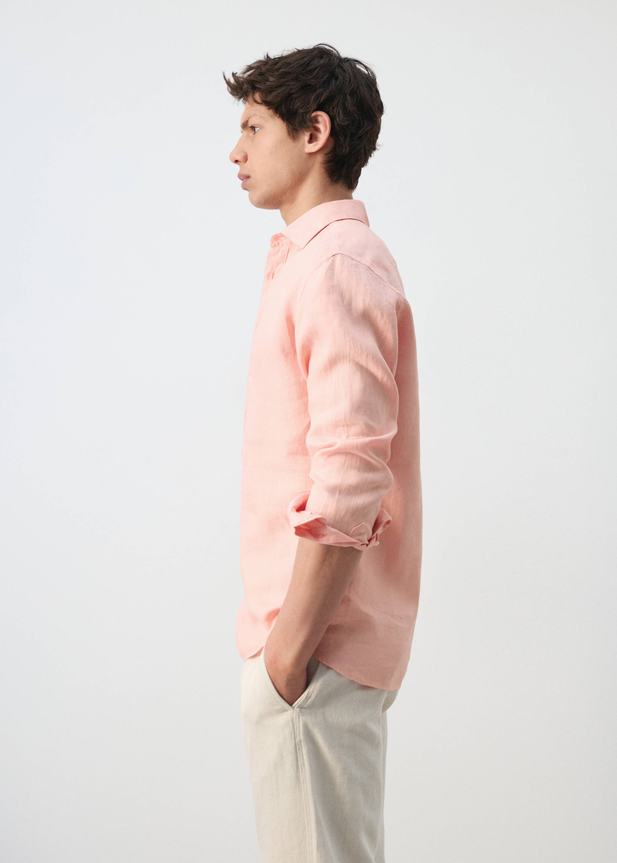 قميص 100% من الكتان منتظم - تفاصيل المنتج 2