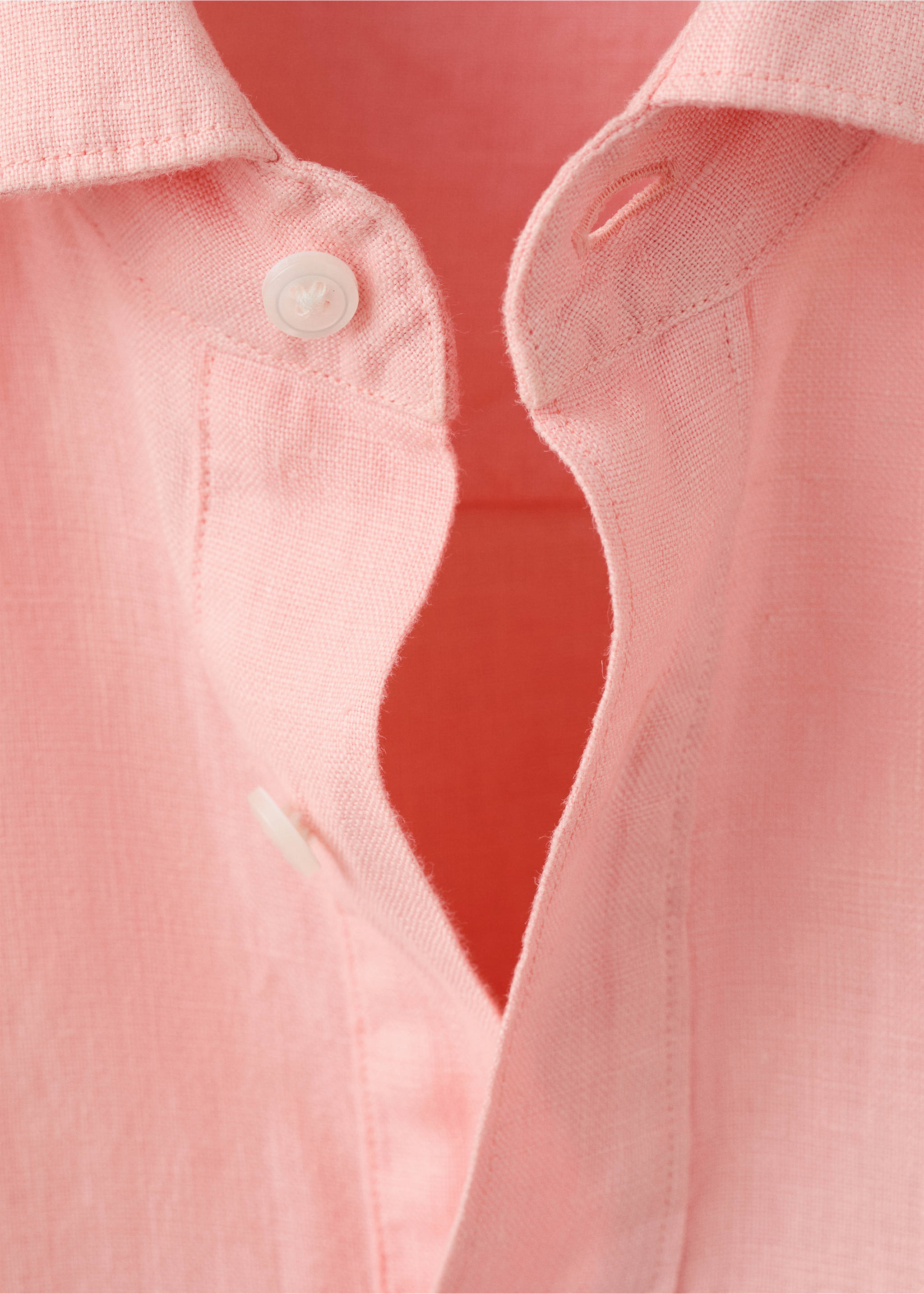 قميص 100% من الكتان منتظم - تفاصيل المنتج 8, سلموني. Ref: 27009214-00.