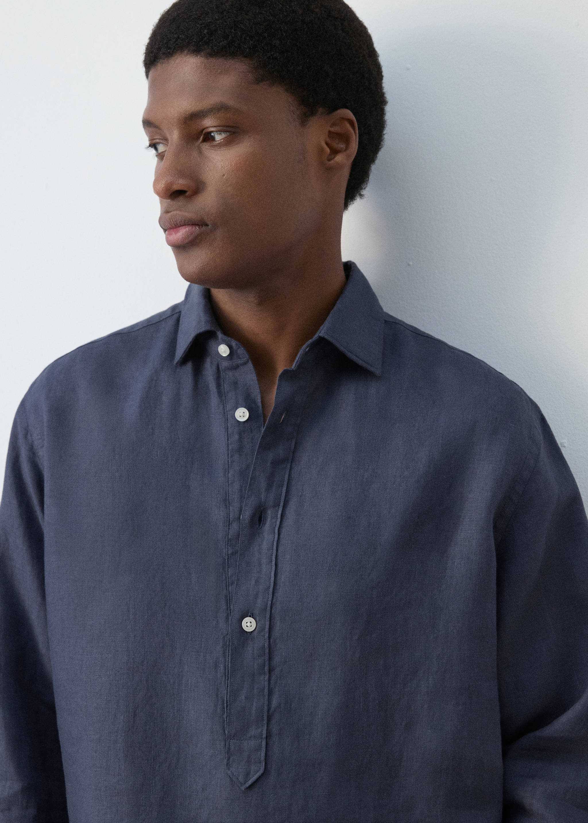 قميص 100% من الكتان منتظم - تفاصيل المنتج 1