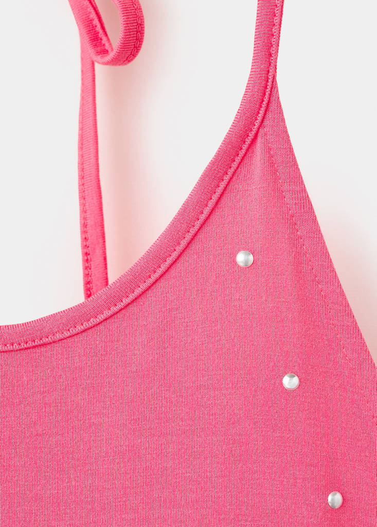 Open-back strass top — Pink