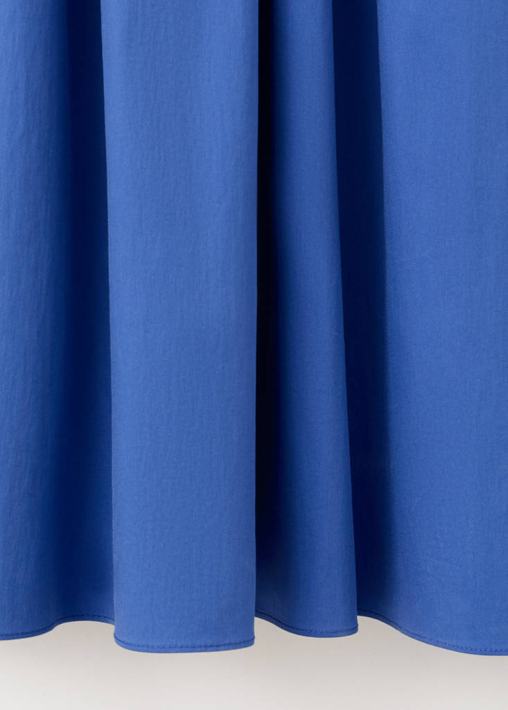 Ruched strapless dress — Blue