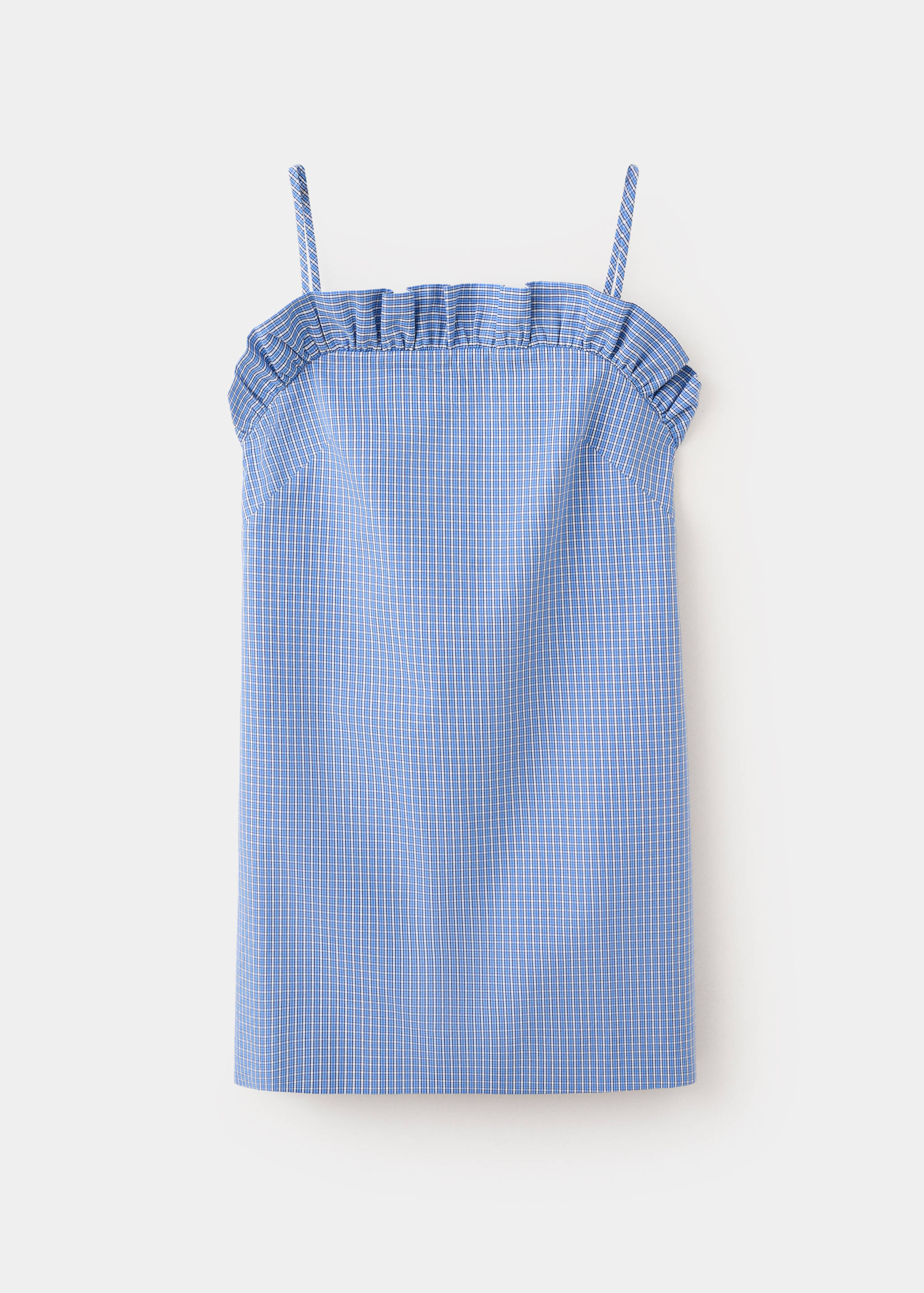 Short checked dress with ruffle detail - Article without model