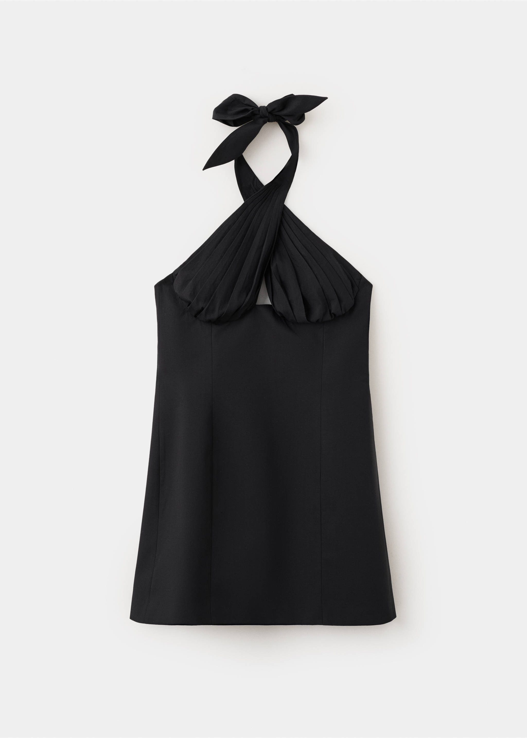 Cross-over halter dress - Article without model, Black. Ref: 27009222-00.