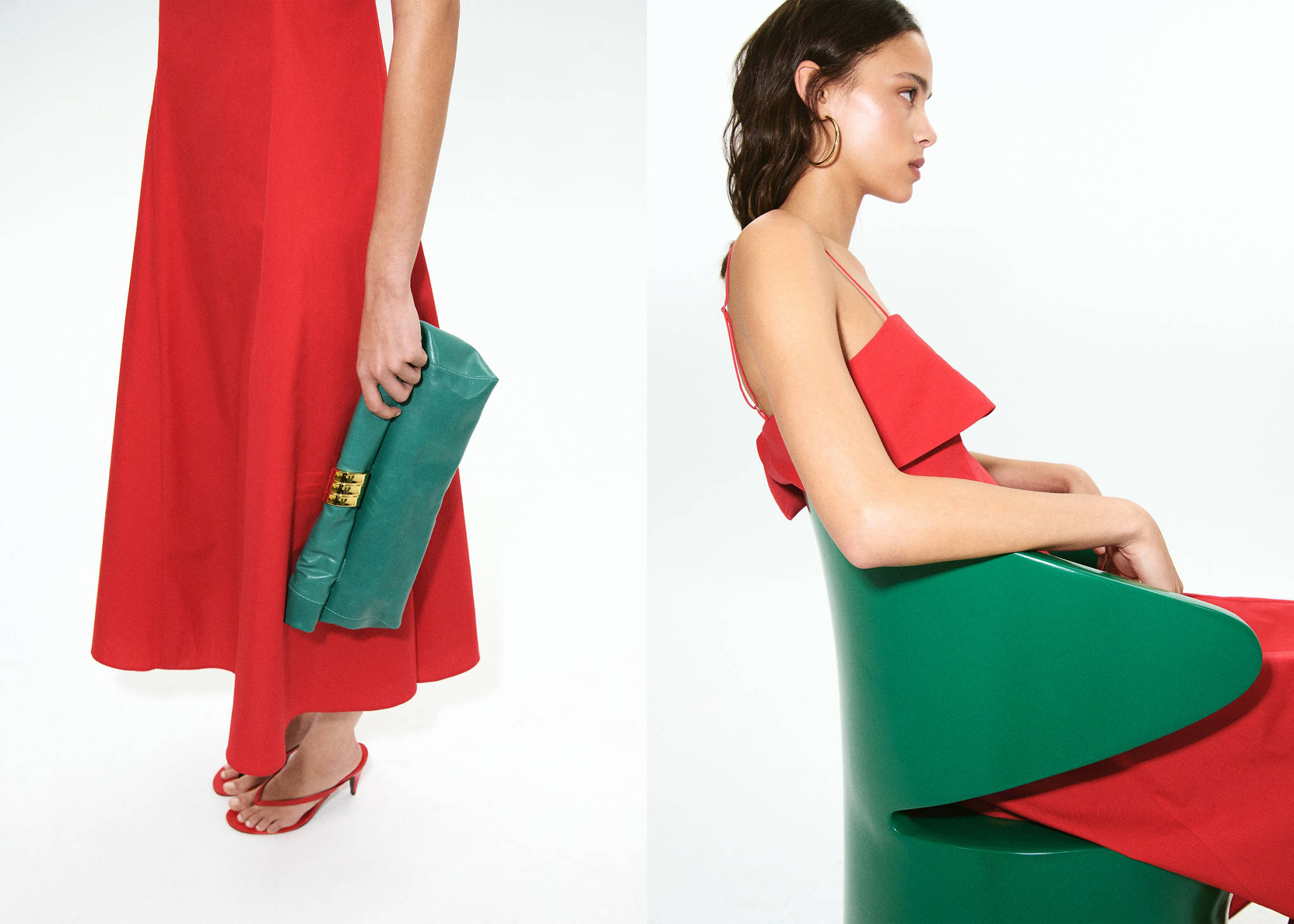 Flared midi-dress - Panoramic plane