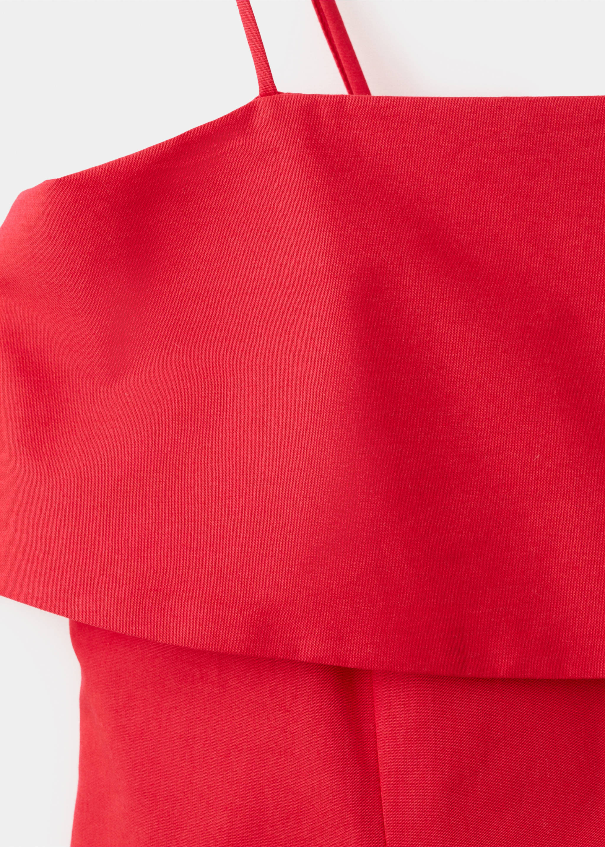 Flared midi-dress - Details of the article 0, Red. Ref: 27009224-00.