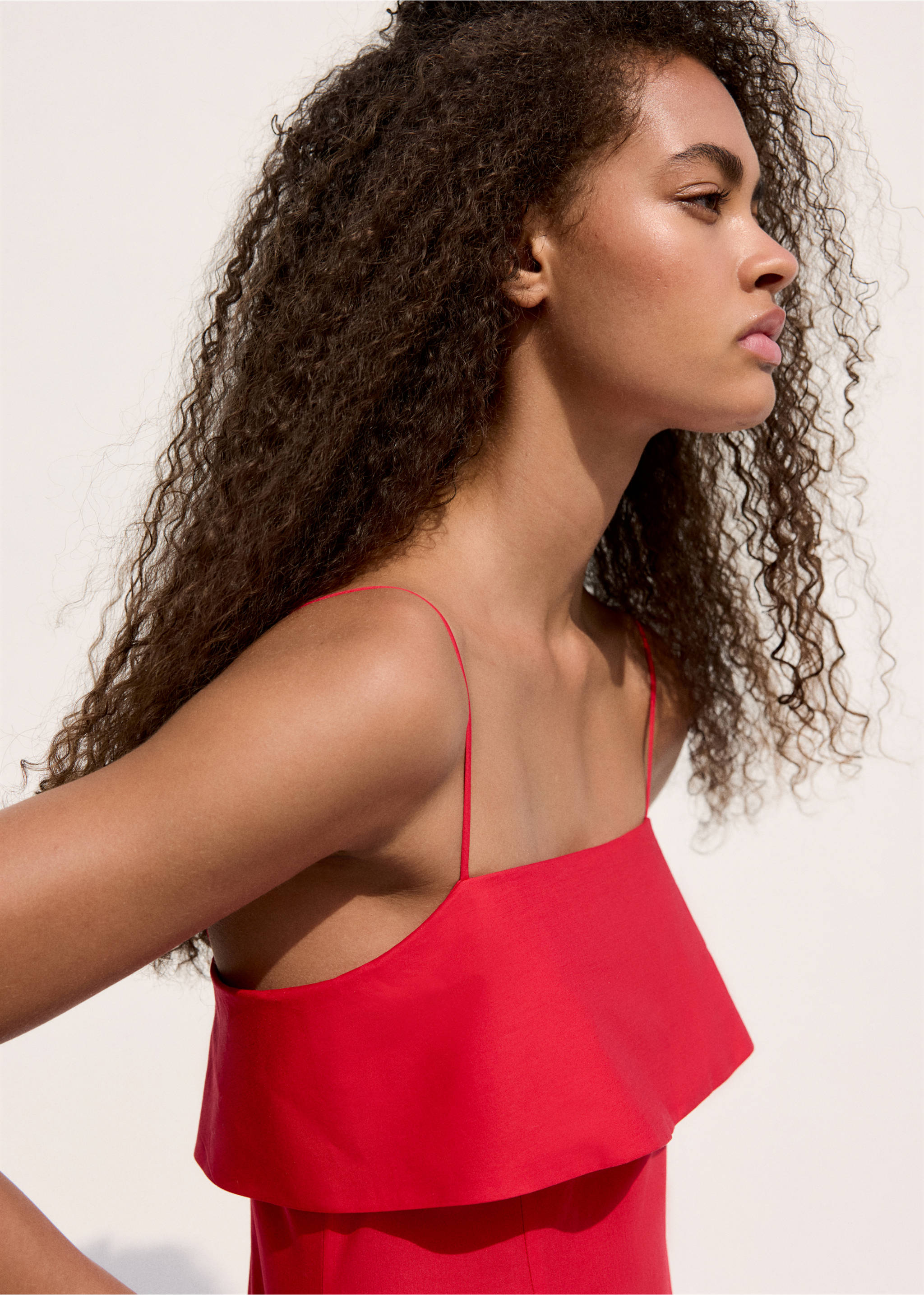 Robe midi évasée - Détail de l'article 1, Rouge. Ref: 27009224-01.