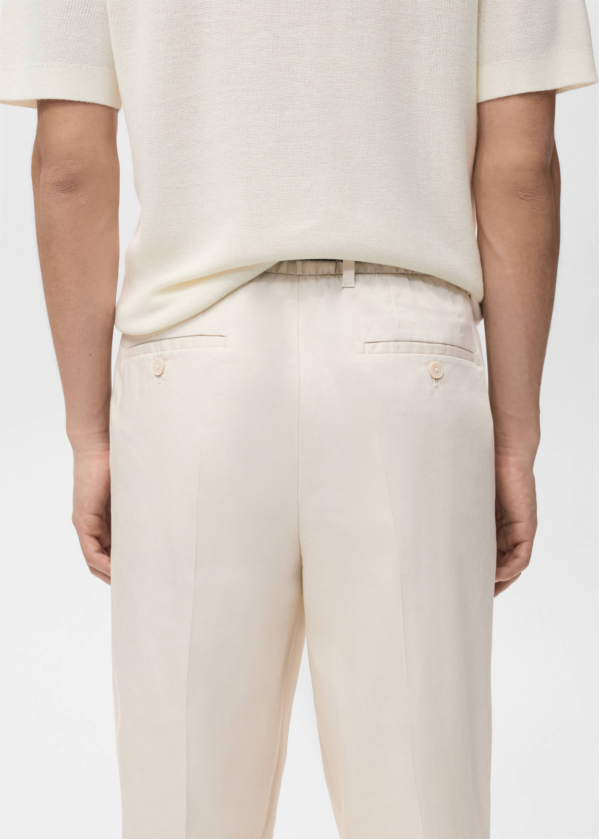 Regular-fit pleated flowy trousers - Details of the article 6