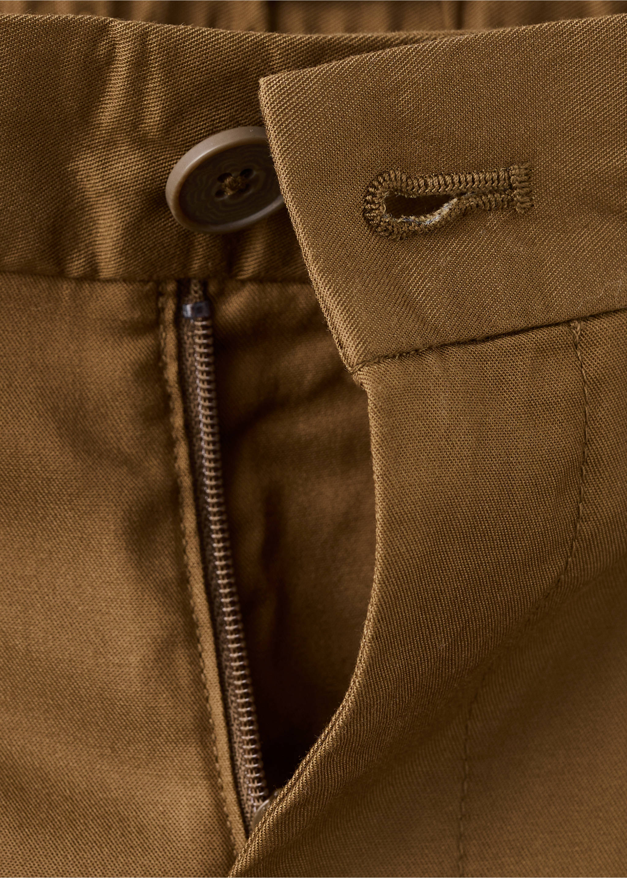 Regular-fit pleated flowy trousers - Details of the article 0, Brown. Ref: 27011191-00.
