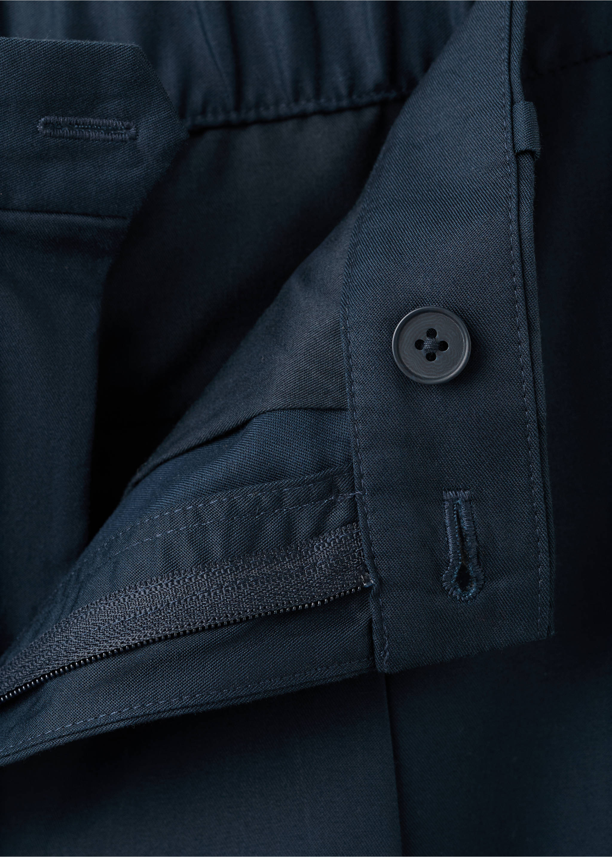 常规版型褶皱飘逸裤 - null, 海军蓝. Ref: 27011191-00.