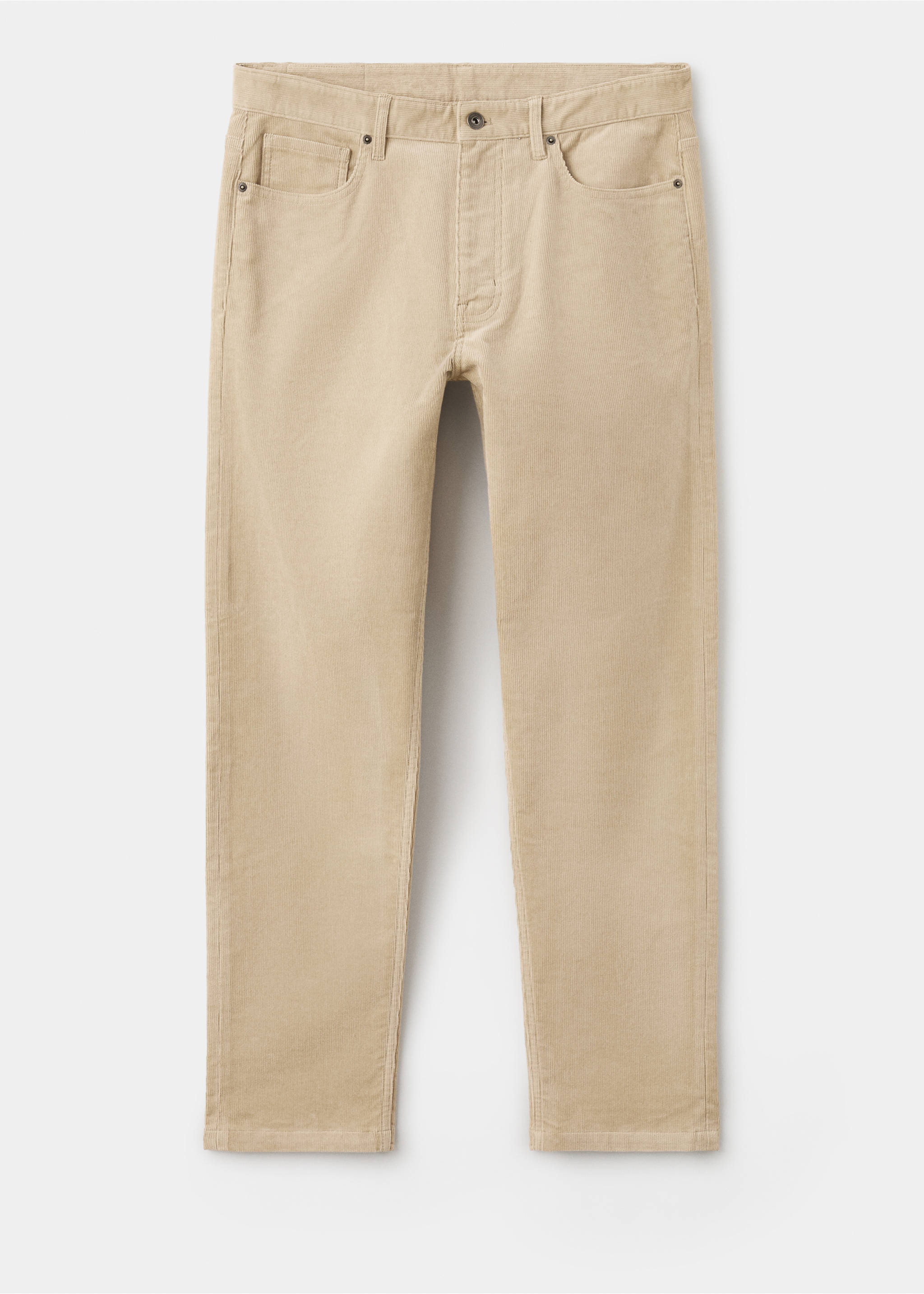Corduroy regular-fit trousers - Article without model, Sand. Ref: 27011192-00.