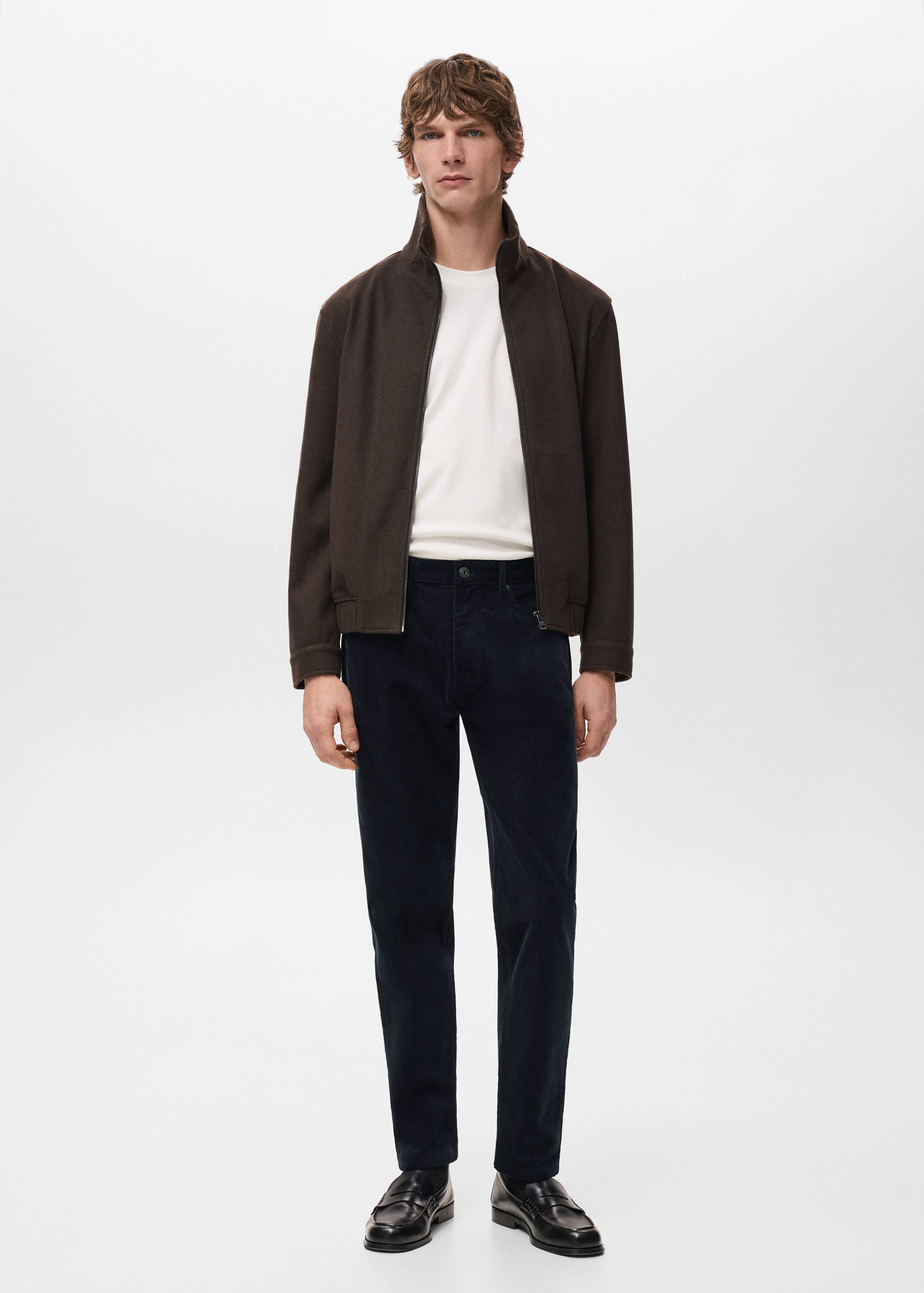 Corduroy regular-fit trousers - General plane