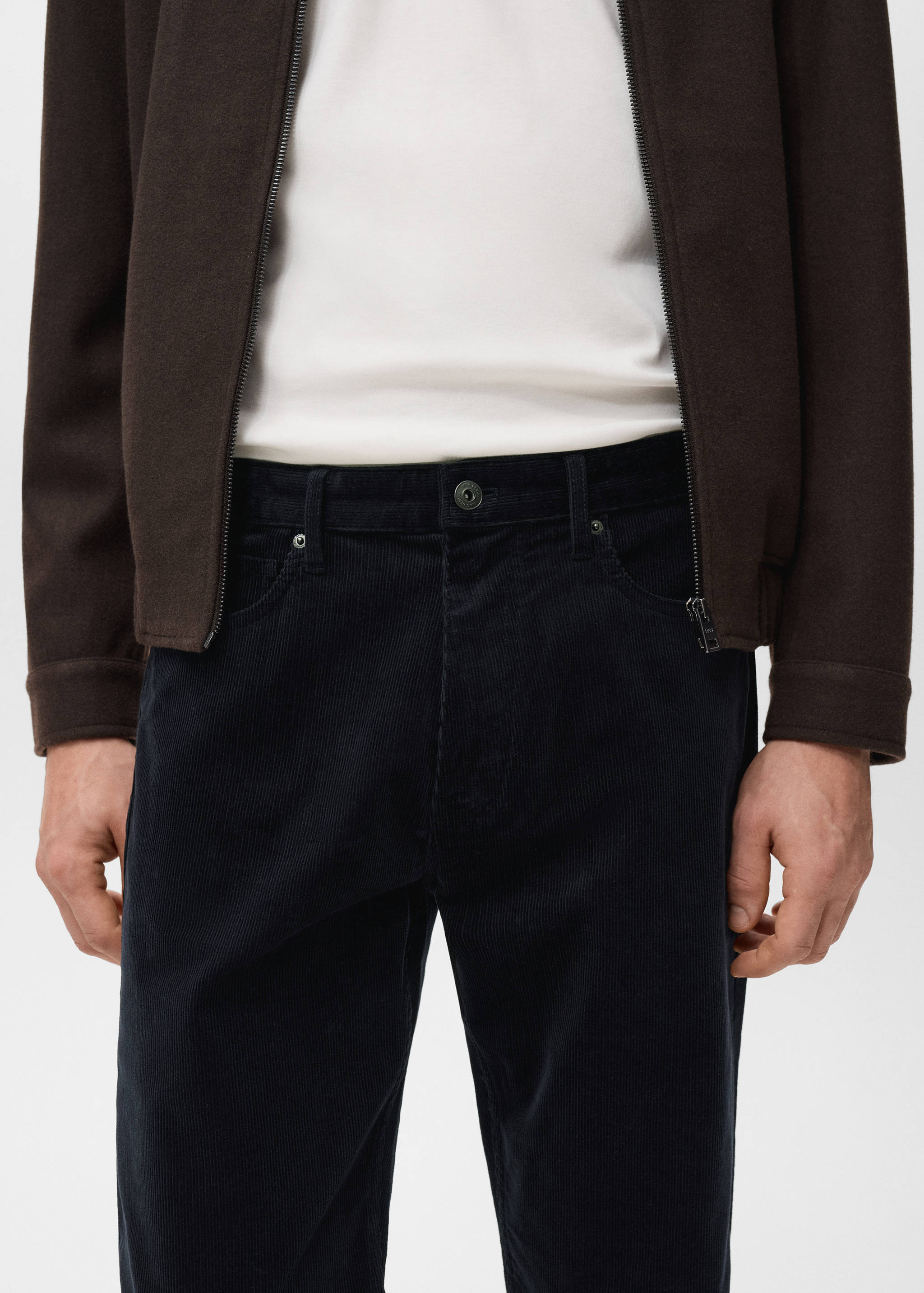 Corduroy regular-fit trousers - Details of the article 1