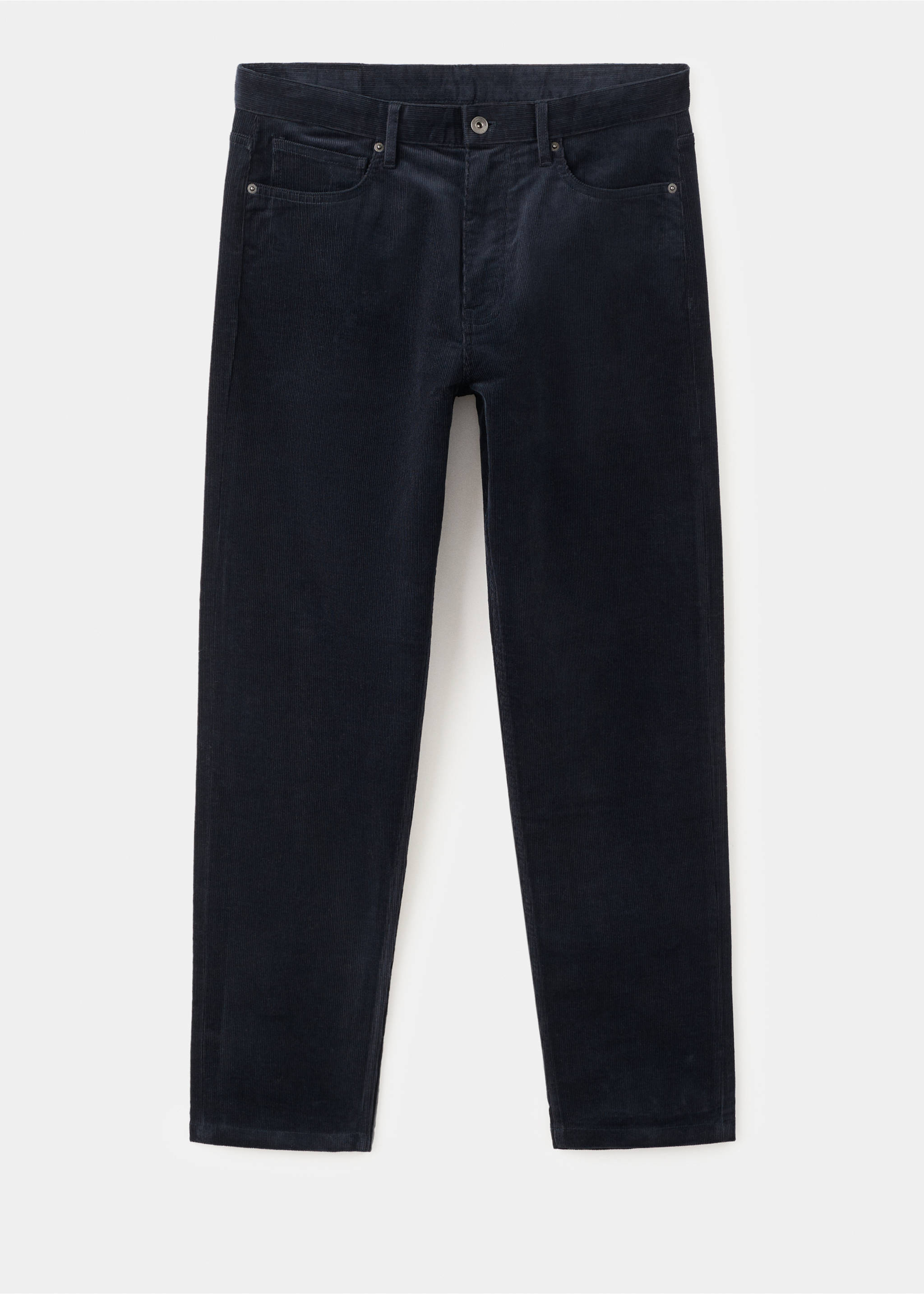 Corduroy regular-fit pants - Article without model, Night Blue. Ref: 27011192-00.