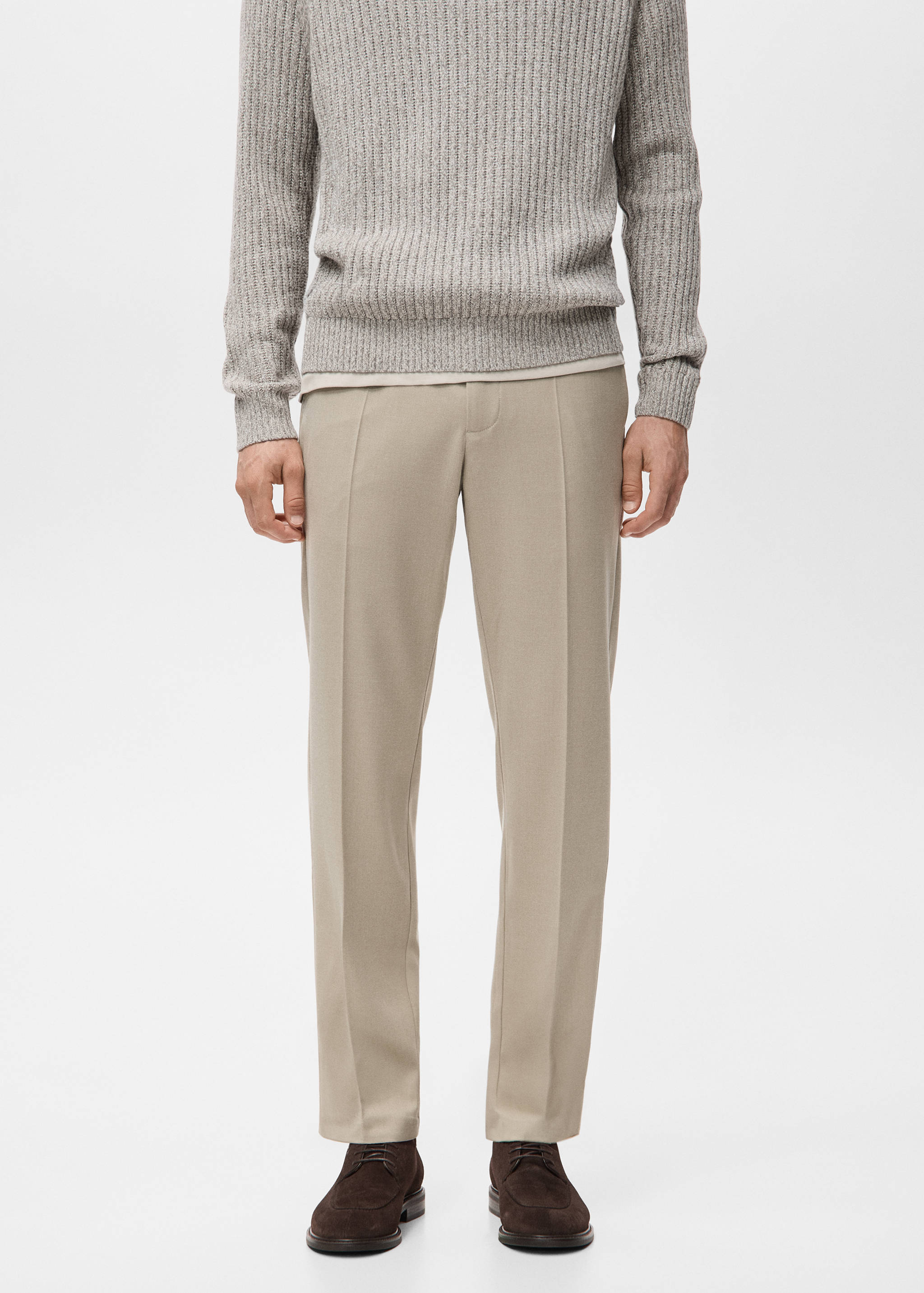 Fluid regular-fit trousers - Medium plane