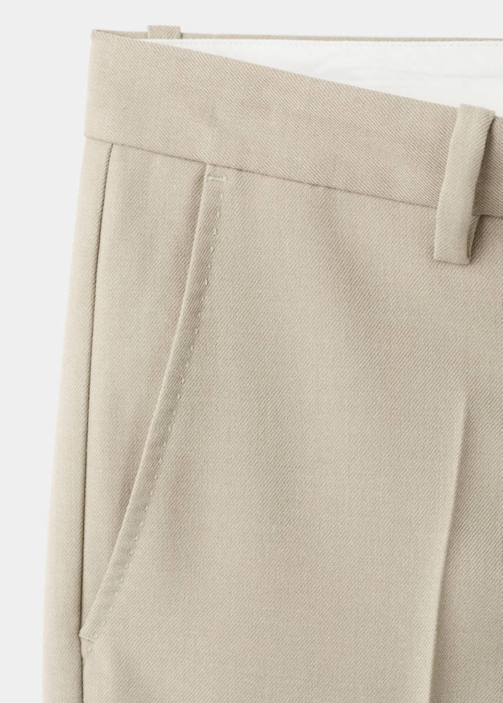 Fluid regular-fit trousers — Sand