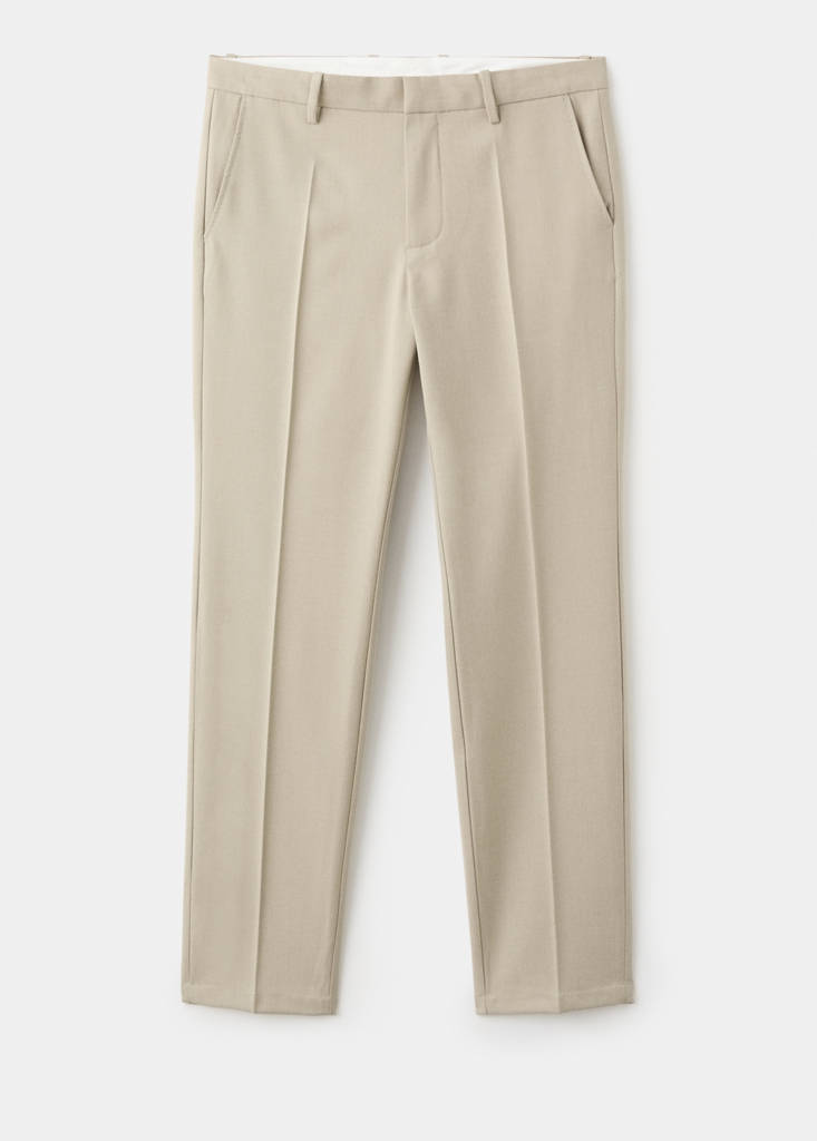 Fluid regular-fit trousers — Sand